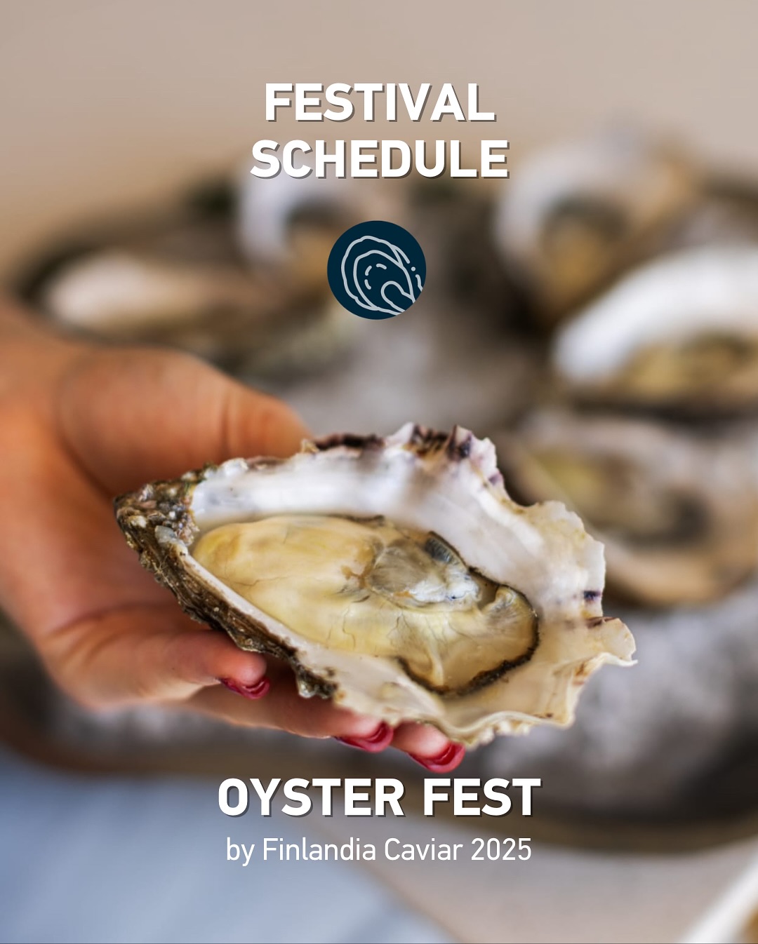 Oyster Fest 2025 program 🦪 Festival will take place from 12:00 to 21:00. You are welcome to join us at time that suits you best!
Upon entry, you’ll receive a wristband (if you have a €70 or €110 ticket). With this wristband, you can leave and re-enter the venue freely throughout the day.
Choose what interests you the most — and come at the time that works best for you!
📅 November 15, 2025 |
🕛 12:00–21:00
📍 Vanha Talvitie 14, Helsinki
🎫 Tickets starting from €40 — link in bio
Join us for an unforgettable celebration of flavor, music, and community.
We look forward to welcoming you to Oyster Fest 2025!
#OysterFest2025 #HelsinkiEvents #SeafoodLovers #FoodFestival #HelsinkiFoodie #LobsterRoll