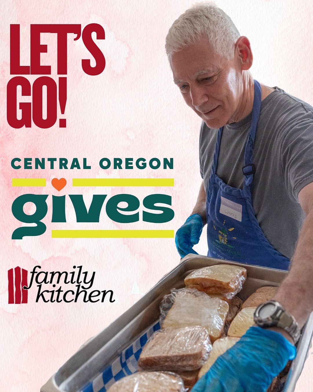 Let’s go! 🎉
Central Oregon Gives, the iconic local fundraiser hosted by The Source, is back! We hope you’ll celebrate by making a gift to Family Kitchen today. Make sure to check out the incentives you’ll receive if you donate $25 or more!
Our link to donate is in our bio. Thanks for your generosity, and enjoy those prizes! ❤️