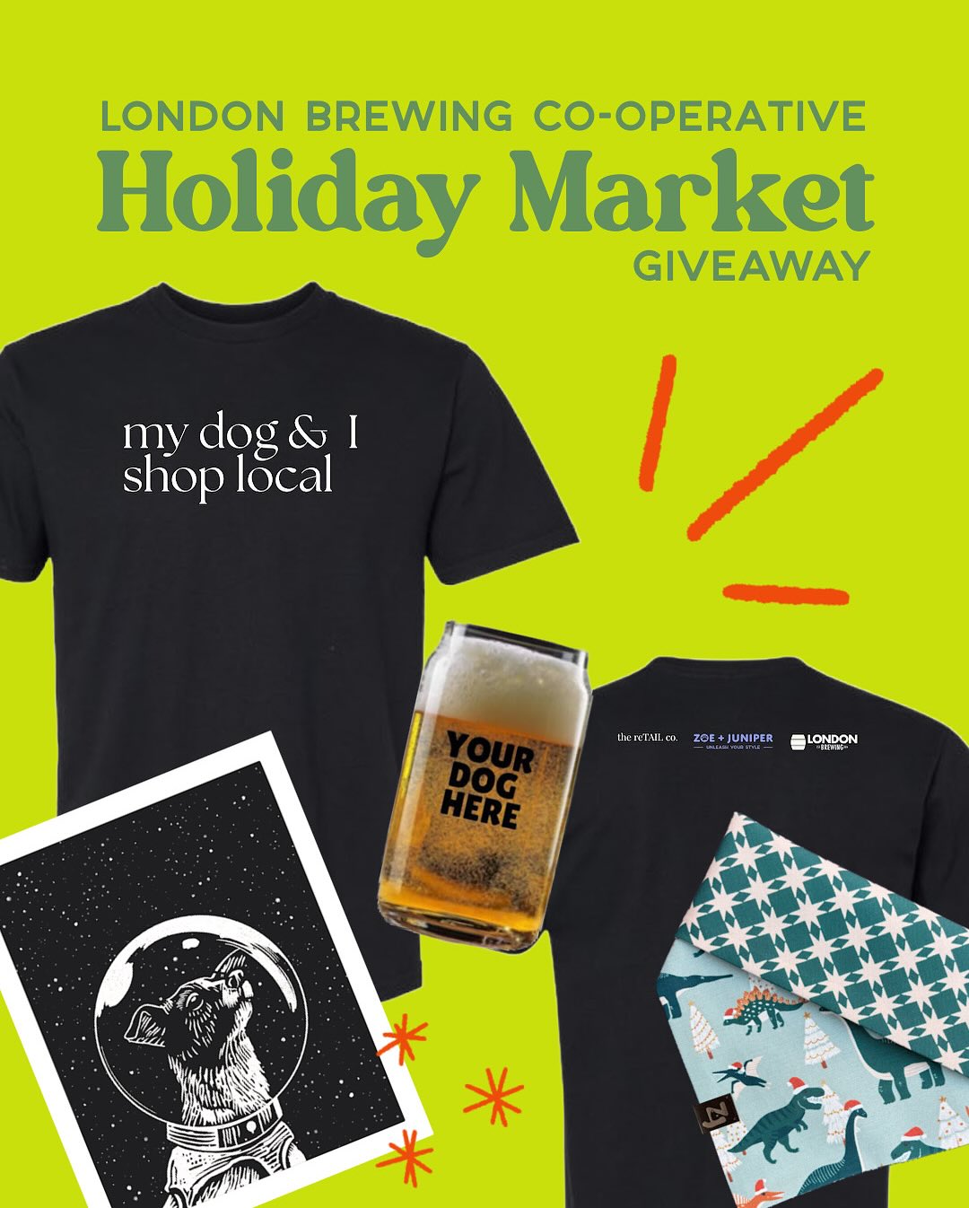 🎁 HOLIDAY GIVEAWAY ALERT! 🎁
Giveaway is now closed and the winner has been announced! Congrats to @lyraa.louu !
We’ve teamed up with our friends at @londonbrewingca and @theretailco to spread some local cheer and give one lucky winner the ultimate Shop Local puppy prize pack! ✨
You could win:
🛍️ A Shop Local t-shirt from @theretailco
🍺 A custom dog drawing beer glass from @theretailco
🐾 A festive holiday dog bandana from @zoeandjuniper
🎨 An out of this world art print from @zoeandjuniper
How to Enter:
1️⃣ Follow @theretailco, @londonbrewingca, and @zoeandjuniper
2️⃣ Like this post ❤️
3️⃣ Tag 3+ friends in the comments - each comment = one entry!
4️⃣ Bonus: Get 10 extra entries when you attend the London Brewing Co-op Holiday Market (Nov 15) and share a story tagging all three accounts 🍻
📅 Winner announced Monday, Nov 17!
📍 Open to Canadian residents only.
Good luck 🎄🍻💫
#HolidayMarket #HolidayCheer #HolidayBeer #Giveaway #LDNOnt #LondonOntario