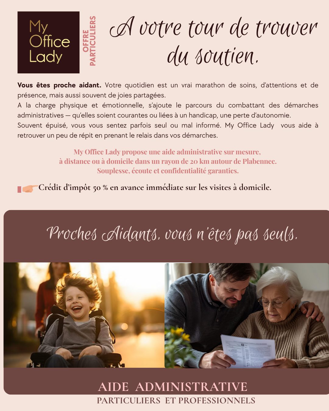 Aider les aidants, une action qui me tient à coeur. Mon expertise se situant dans l'administratif, je la mets à votre disposition. Ca ne simplifiera pas tout mais ca peut vous apporter un peu d'air. Parlons en!
#AiderLesAidants #Finistere #AideAdministrative #MyOfficeLady