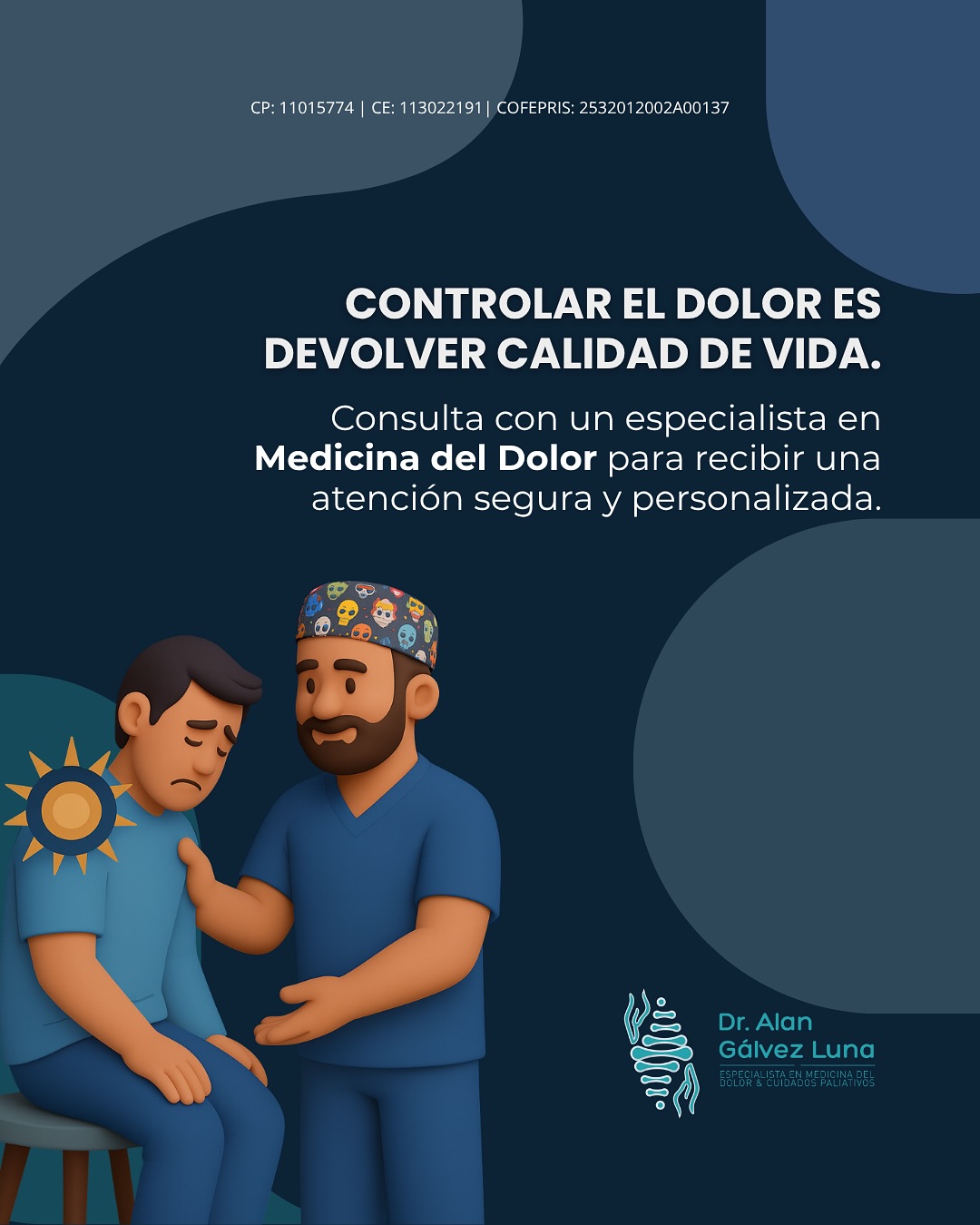🎥 Comprende tu caso: Medicina del dolor en 3 claves
El Dr. Alan Valente Gálvez Luna, especialista en Medicina del Dolor (Algología), explica de forma clara las 3 claves fundamentales para entender esta especialidad:
1️⃣ Identificar la causa real del dolor.
2️⃣ Elegir el tratamiento más seguro y personalizado.
3️⃣ Recuperar movilidad y calidad de vida sin recurrir siempre a cirugía.
La Medicina del Dolor combina precisión diagnóstica y procedimientos mínimamente invasivos para controlar el dolor de raíz. Agenda tu valoración y conoce las alternativas más adecuadas para ti.
📍 Consultorios:
• Plaza Cititower, Guadalajara, Jal.
• Cráter 10, Guadalupe, Zac.
📲 Guadalajara: +52 1 33 4675 6141
📲 Zacatecas: +52 1 492 268 8645
🆔 Cédula Profesional: 11015774 | Cédula de Especialidad: 13022191
🧾 COFEPRIS Santa Fe: 2532012002A00137 | COFEPRIS GDL Instituto ION: 2514102002A00839
#MedicinaDelDolor #Algología #DrAlanGálvez #DolorCrónico #BloqueosNerviosos #SaludIntegral #RecuperaTuBienestar