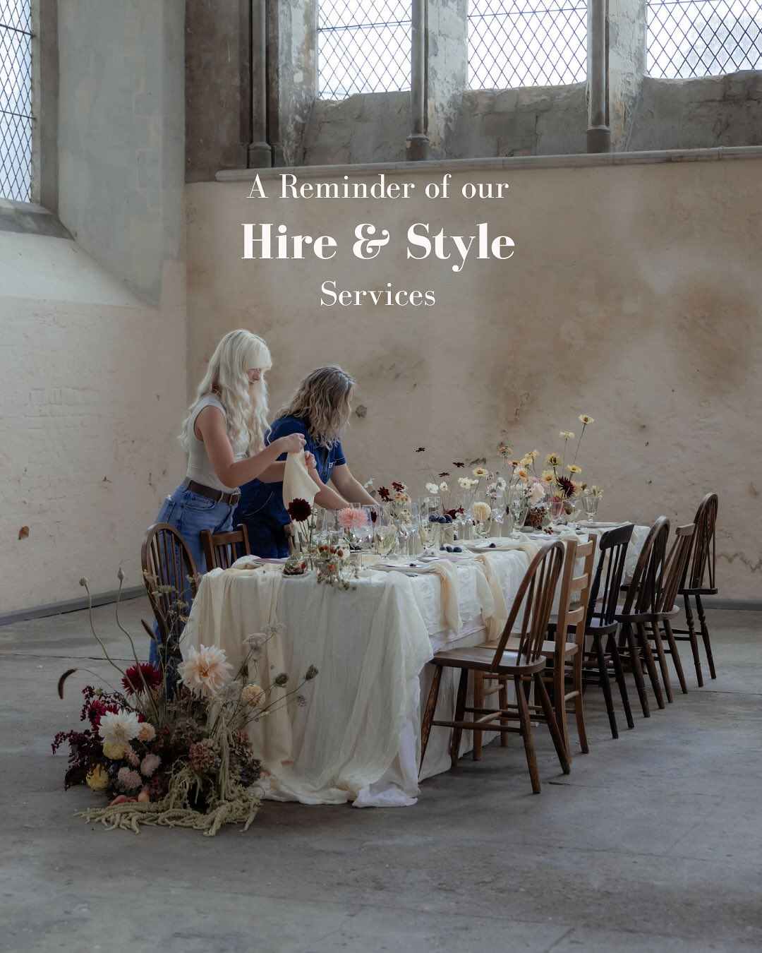 HIRE & STYLE
A little reminder of our Hire & Style Service which is a really popular part of our styling portfolio.
If you are looking for small or large prop hire, this is a great place to start. Both services have an inclusive monetary value of props or furniture in addition to our time to set these up.
Swipe to see how this works.
Looking for more help to design your venue? Take a look at our Design & Style service which creates the vision and then brings it to reality.
#design #weddingdesign #weddingdecor #weddinghire #prophire #furniturehire #eventhire #propandfurniturehire #weddingaesthetic #decor #weddingbreakfastideas