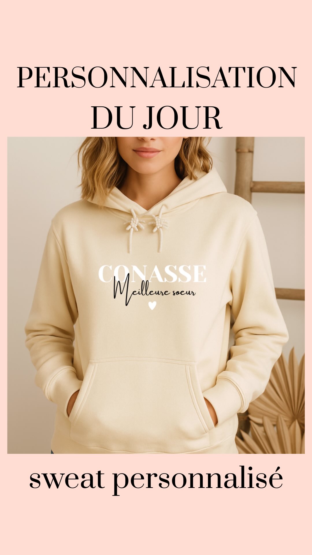 ✨ Un sweat qui dit tout… avec humour et amour 💖
Personnalisez le vôtre et créez une pièce unique, rien qu’à vous ✨
👉 Ici, un clin d’œil complice entre sœurs 👯♀️ : fun, décalé et inoubliable.
❓Et vous, si c’était VOUS le créateur…
➡️ Quelle phrase ou quel mot vous choisiriez pour personnaliser votre sweat ?
Écrivez-le en commentaire 👇 on a hâte de découvrir vos idées les plus folles 🔥
#SweatPersonnalisé #IdéeCadeau #Humour #ModeUnique #souvenirinoubliable