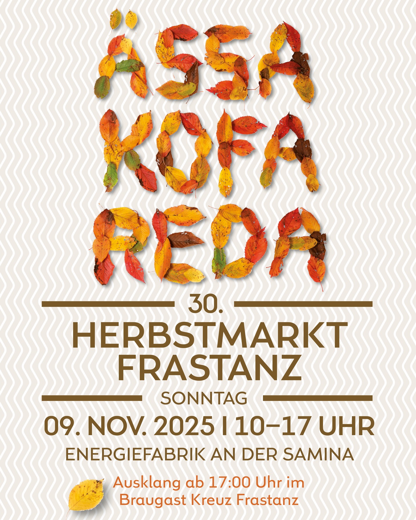 🍂 Wir sind dabei!
Am Sonntag, 9. November, sind wir mit Walkzauber beim 30. Herbstmarkt in Frastanz.
In der Energiefabrik an der Samina wartet ein liebevoll gestalteter Markt voller regionaler Produkte, Handwerk und herbstlicher Stimmung.
Besucht uns an unserem Stand, entdeckt unsere warmen Walkoveralls, Jacken und Accessoires – und spürt ein Stück Vorarlberger Handwerk mit Herz. 💛
Wir freuen uns auf viele bekannte Gesichter, nette Gespräche und ein bisschen Herbstzauber! ✨
📍 Energiefabrik Frastanz
🕙 10–17 Uhr
🍻 Ausklang ab 17 Uhr im Braugast Kreuz Frastanz
#walkzauber #herbstmarktfrastanz #regionaldesign #madeinaustria #herbstzauber #vorarlberg #handwerkmitliebe #walkwolle #familienzeit