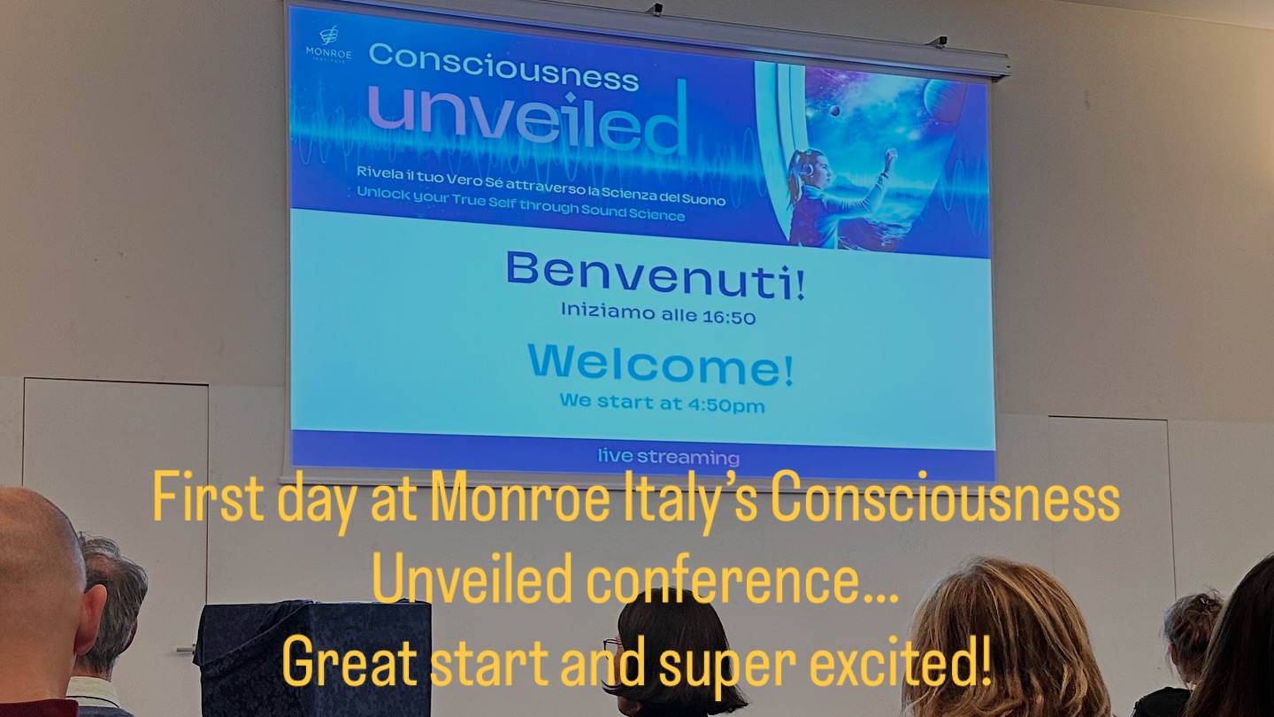 First day at @monroeinstitute_italiano Consciousness Unveiled conference in Galzignano Terme! Spectacular venue with thermal waters, really beautiful scenery. It was great to see and listen to @allynmevans the CEO of Monroe Institute saying that they are creating magic in Monroe and there are new things coming in the near future that are super exciting! Thank you also to @roverso.stefano for his inspirational talk and he quite rightly said the time is now for consciousness expansion and global awakening. Finally thank you to the organisers @valentina_trainer_monroe @raynaholli @david_kirkhope and the rest of the team for what is a very magical 3.5 days!
I’m also excited to run my Manifesting Made Practical workshop on Saturday… the workshop is full already, no pressure! Grateful to be here…
@deepjourneys.co
#consciousness #manifesting #spirituality