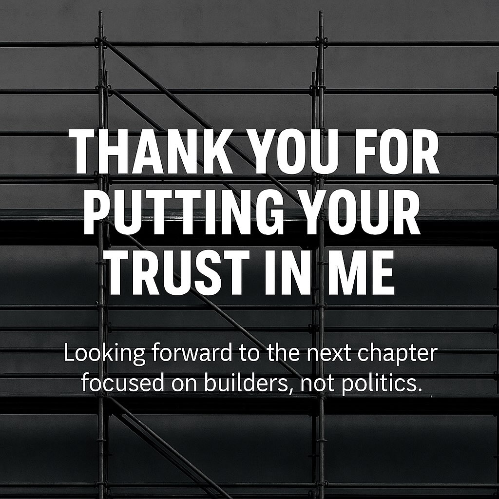I want to thank everyone who voted not just for me, but for shaping the future of our industry.
Iām humbled to have received the highest number of votes in the Housing Sector and to now represent our members on the Master Builders Victoria committee.
Congratulations to my fellow elected candidates across all sectors, Iām genuinely looking forward to working alongside you and getting stuck into the next chapter of this great organisation.
To those who didnāt get through but deserved to I see you and I hear you, and I hope this isnāt the end. This industry needs more people like you hands-on, passionate, and focused on doing the right thing.
Because letās be honest: we donāt need more politics.
We need more builders involved not just policy people or red tape managers.
The next few years are going to shape everything from how we embrace AI and tech, to how we support apprentices and protect builders from being buried in process.
I didnāt run for ego. I ran because Iāve seen the best of our industry and Iāve also seen where itās failing.
And over the next 2ā3 years, I want to help lock in everything weāve been talking about:
1.Less red tape
2.More real support for tradies and builders
3.Smarter use of tech
4.And a stronger voice for people whoāve actually done the hard yards
This next chapter ā I reckon itās going to be a fantastic one.
Letās build it properly.
#MBAV #MasterBuilders #BuildersWhoBuild #ConstructionLeadership #Election2025 #VoteWrap #HousingSector #TradiePride #NoRedTape #StrongerTogether