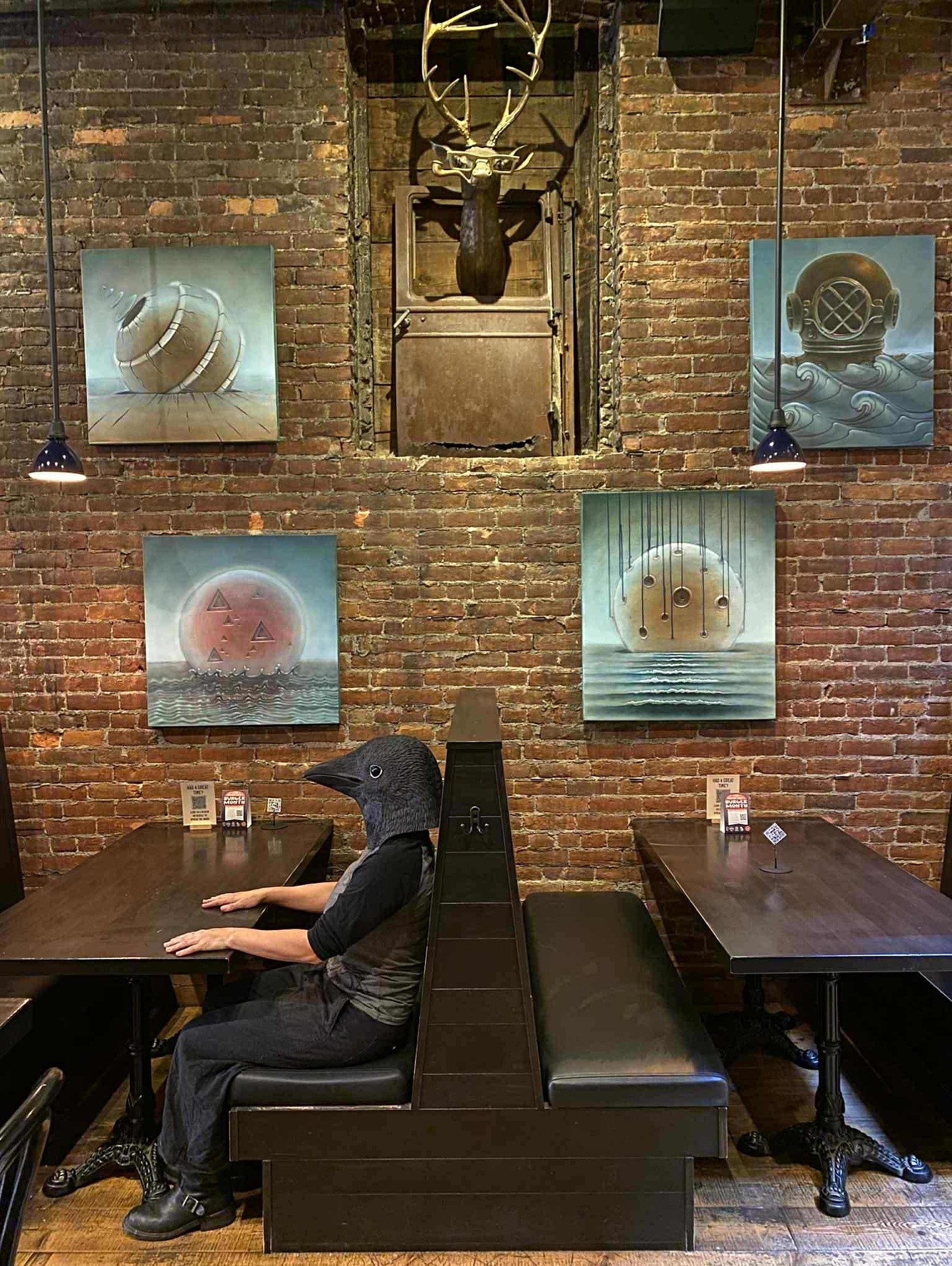 We asked the amazing @kellyshpeley for a selfie of her in front of her spectacular new pieces she just hung. Classic Kelly🤣… come check em out and pick one up