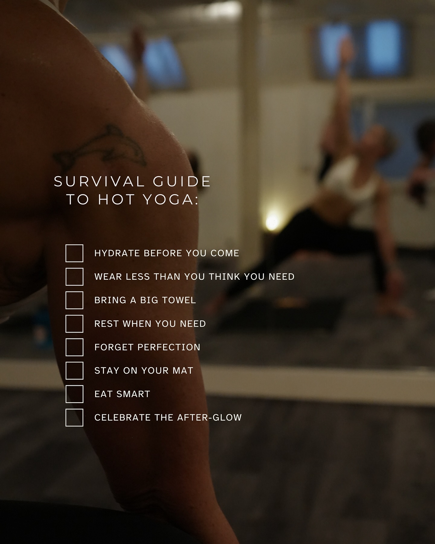 Halloween might be over… but there’s still nothing scarier than walking into hot yoga unprepared 😅🔥
Don’t worry — our Hot Room Survival Guide’s here to make sure you thrive in the heat (and live to tell the tale).
🧘 Hydrate before class
🧺 Bring a BIG towel (trust us, the small one won’t cut it)
🩵 Light, breathable clothes = your best friend
🔥 Stay on your mat – it’s your safe zone
💫 Never skip savasana (the real treat at the end)
📲 Ready to face the heat? Book your class on MindBody — if you dare 😉
#InfernoHotPilates #DamnHotYoga #GlasgowYoga #yogaglasgow #hotyogastudio #yogaforall #yoga #sweatlife #movingmeditation #hotyogalife #glasgowyogastudio
