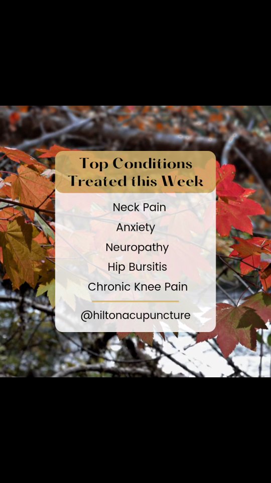 What can we help you with? π Give us a call to schedule a consultation. βοΈ
#hiltonacupuncture #tcm #acupuncture #acupunctureworks #pain #painrelief #anxiety #anxietyrelief