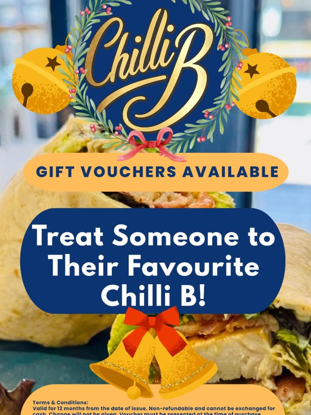 Make someone’s Christmas extra delicious this year 🎄✨
Our Chilli B Gift Vouchers are the perfect way to spread joy — whether it’s breakfast, brunch, lunch or coffee with friends, give them the taste they love most 💛
Pop in to pick yours up and support local this festive season — it’s the easiest (and tastiest) gift you’ll give!
📲 @chillibs
#ChilliBHitchin #HitchinCafe #HitchinEats #ChristmasGifts #GiftVouchers #SupportLocalHitchin #FestiveSeason #HitchinLife #FoodieGifts #BrunchLovers #CafeVibes #ShopLocalHitchin #HertfordshireEats #EatLocalUK #HolidayGifting #HitchinFoodies #LocalCafeUK #GiftLocal #ChilliBGiftVoucher #ChristmasInHitchin