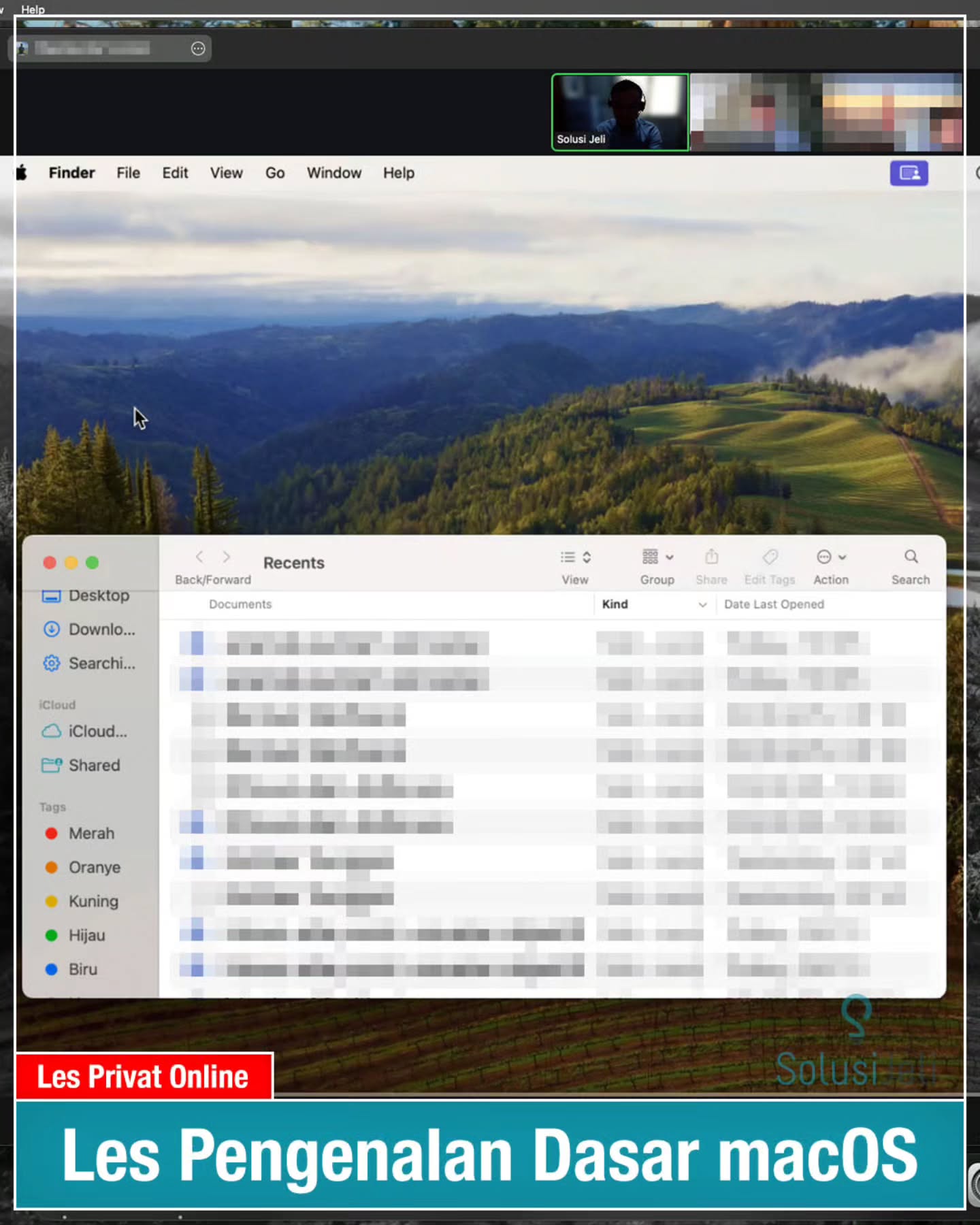 Klien baru pakai MacBook. Sebelumnya pakai laptop Windows. Belum paham cara pakainya. Minta bantu untuk dipandu dalam penggunaannya.
Karena Klien posisi di Batam, kita lesnya via online (Zoom).
Belajar mulai dari perawatan Mac, navigasi, email, multitasking, office, dll.
Done.
#lesprivatmacbook #lesprivatmac #lesmacbook