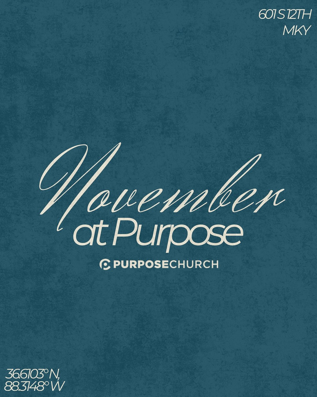 NOVEMBER AT PURPOSE 🫰🏻
-
It’s a busy month at Purpose Church! For any further information about any of these events, click the link in our bio!