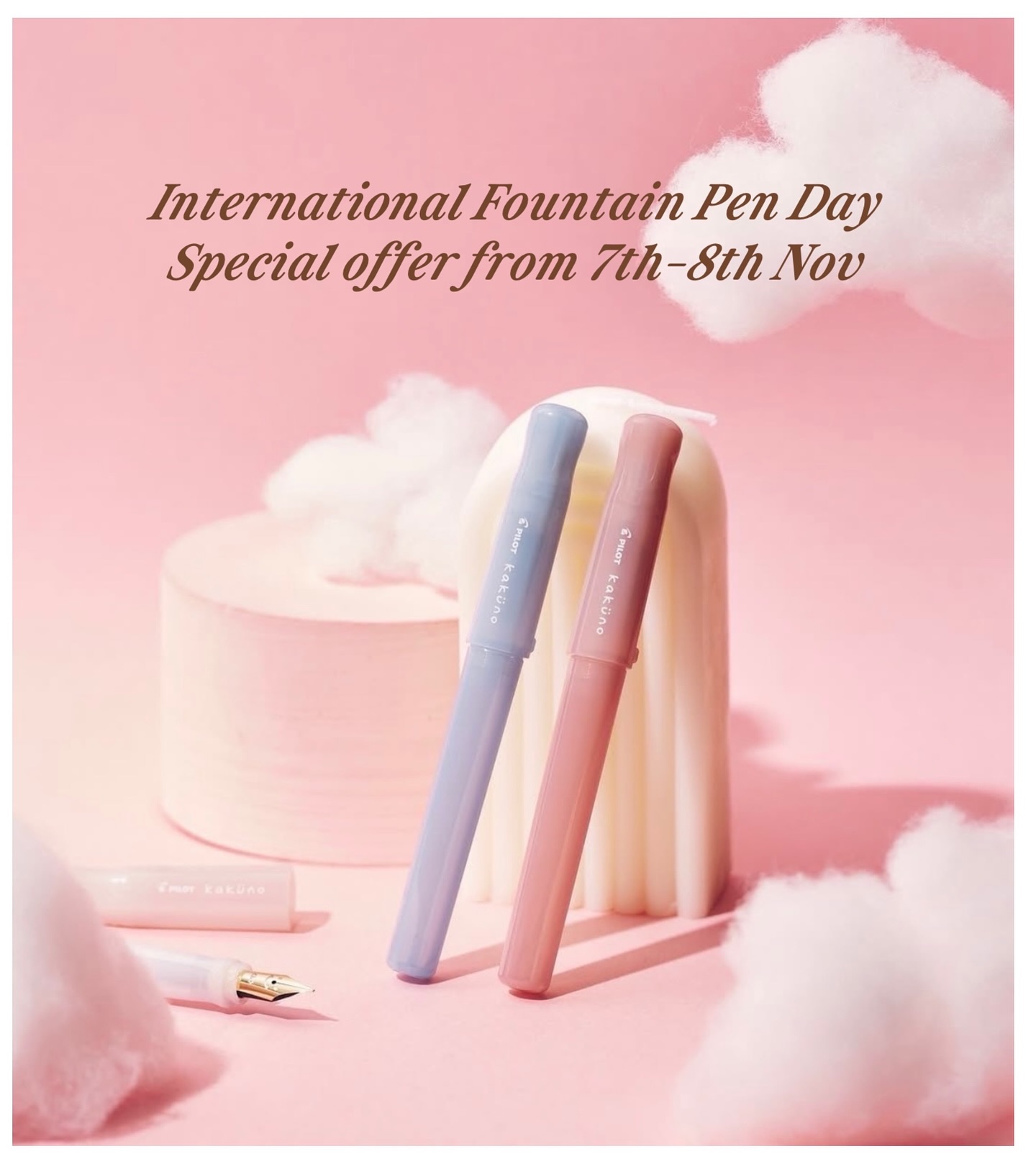 ✒️𝐈𝐧𝐭𝐞𝐫𝐧𝐚𝐭𝐢𝐨𝐧𝐚𝐥 𝐅𝐨𝐮𝐧𝐭𝐚𝐢𝐧 𝐏𝐞𝐧 𝐃𝐚𝐲 𝐎𝐟𝐟𝐞𝐫 💕
To celebrate International Fountain Pen Day, we’re happy to offer 10% off the Pilot Kakuno Fountain Pen Collection! 😄
The Kakuno Madoromi series is quite rare, and this is the first time ever we’re offering a discount at our store! EF, F, and M nib sizes are available across two collections.
Celebrate Fountain Pen Day with us and enjoy this special treat! 💫
Plus, enjoy free delivery on all orders of £40 or above! 🚚✨
Link in the comments. Thank you.
#oneministore #stationeryshopinuk #mobilestationeryinuk #onineshop #stationery #japan #pilot #kakuno #InternationalFountainPenDay #specialoffer