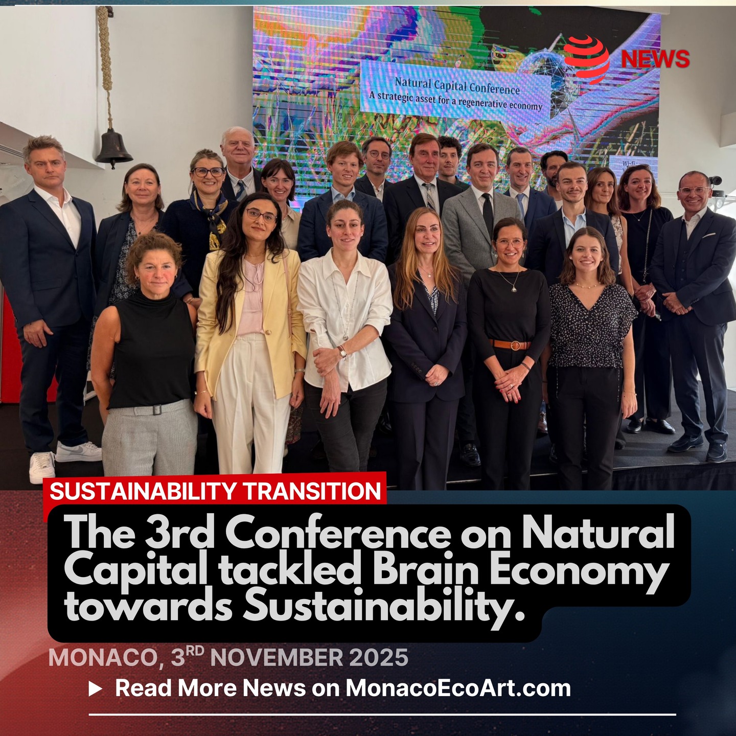 ✒🇲🇨 MONACŒCOART®
🏦 🧠🌱SUSTAINABILITY TRANSITION
🇬🇧🇺🇸 The 3rd Conference on Natural Capital tackled Brain Economy towards Sustainability.
🇫🇷 La troisième Conférence sur le Capital Naturel a abordé le thème de l’Économie du Cerveau sous l’angle de la Durabilité.
🇮🇹 La terza Conferenza sul Capitale Naturale ha affrontato il tema della Brain Economy nell'ottica della Sostenibilità.
🇪🇸 La tercera Conferencia sobre el Capital Natural abordó el tema de la Economía del Cerebro desde la perspectiva de la Sostenibilidad.
Read the full text of the article at: www.monacoecoart.com
#action #biodiversity #ocean #blue #economy #finance #conservation #ecosystem #nature #climate #development #investors
#scalable #economies #health #market #peerreview #management #pollution #future #energy #governance #positive #approach #philanthropy #education #environmentalawareness 📸 © @centre_scientifique_monaco @bnpparibas @fondationprincealbert2 @yachtclubmonaco