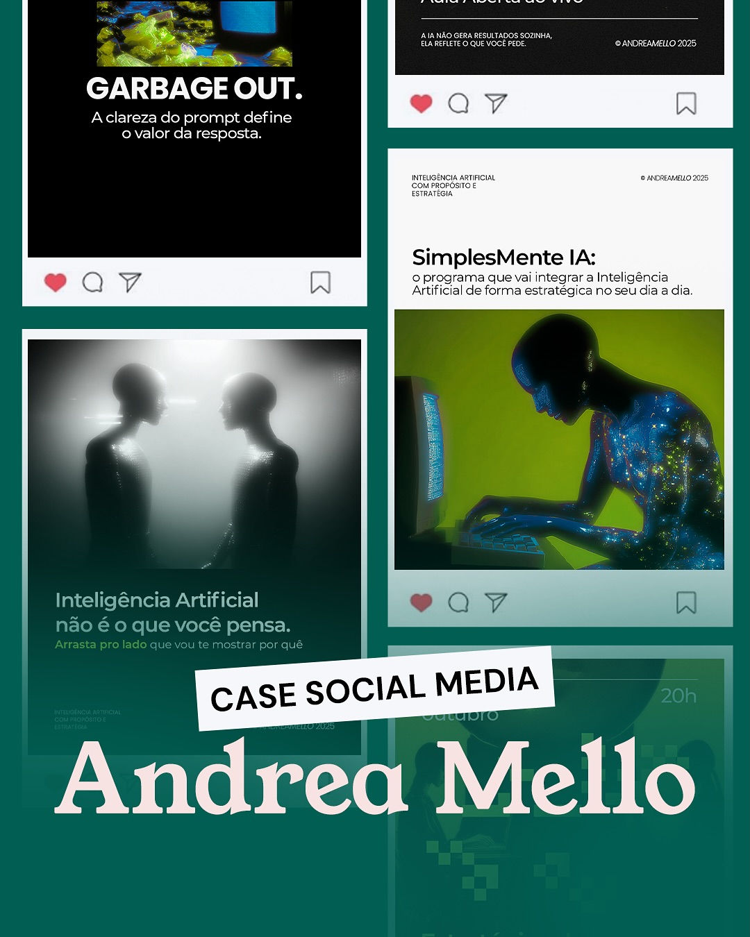 Quando recebemos a Andrea Mello, ela já tinha uma identidade visual definida. Mas nem toda identidade nasce pensada para as redes sociais.
E aí começa o nosso trabalho.
Na Kiron, a gente não precisa necessariamente criar “uma nova marca”. A gente precisa adaptar, organizar e traduzir essa identidade para um formato que funcione onde a atenção acontece: no feed.
No caso da Andrea:
• Precisávamos comunicar autoridade e clareza;
• Nos aproximar do público;
• Manter o visual alinhado ao universo da Inteligência Artificial.
Então trabalhamos:
→ Cores com mais contraste;
→ Tipografias mais legíveis;
→ Textos diretos, que reforçam o posicionamento de especialista;
→ Fotos não óbvias, com visual que traduzem tecnologia + humanidade.
No fim, conteúdo e identidade visual não são coisas separadas. Eles sustentam e amplificam o mesmo discurso.
E quando isso acontece, a percepção muda.
#kironco #casekiron #socialmedia #estrategiadigital #identidadevisual #branding #conteudodigital #marketingparaprofissionais #inteligenciaartificial #andreamello #marketingdeconteudo