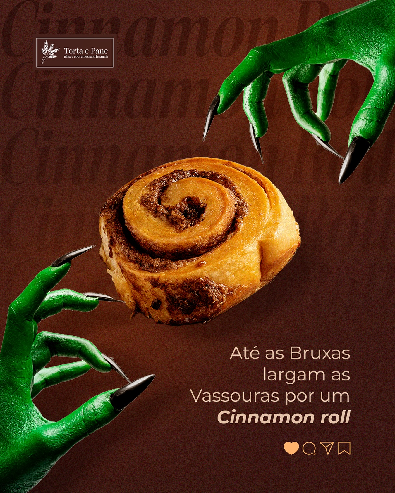 Esqueça os caldeirões e as poções mágicas... 🧙♀️
➡️ O verdadeiro feitiço do Halloween está no cinnamon roll artesanal da Torta e Pane: macio, perfumado com canela e doce na medida certa. 😋
➡️ Nem precisa bater de porta em porta — é só pedir e garantir o seu! 🙌🏼🪄
🚨 Mas cuidado: depois da primeira mordida, você pode ficar eternamente encantado.
Torta e Pane | Pães e Sobremesas Artesanais
📍 Campinas e Região (consulte)
📲 WhatsApp: (19) 97131-4077
#Halloween #DocesOuTravessuras #CinnamonRoll #FeitiçoDoSabor #TortaEPane