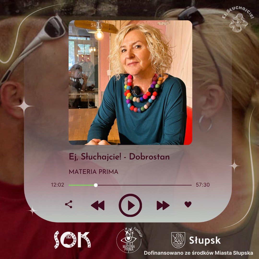 ostatni odcinek tej serii 💫
i nie mogliśmy sobie wymarzyć lepszego finału.
naszą gościnią jest Katarzyna Sygitowicz-Sierosławska – kobieta, bez której słupska kultura wyglądałaby zupełnie inaczej. przez lata instruktorka teatralna, współtwórczyni i była wicedyrektorka Słupskiego Ośrodka Kultury. człowiek-instytucja, a jednocześnie ktoś, kto wie, jak ważne jest po prostu być z drugim człowiekiem.
rozmawiamy o pierwszych krokach w RONDZIE, o tym, jak praca może być pasją i pułapką jednocześnie, o pokorze, odpowiedzialności i o miłości, która świeci jaśniej niż reflektory na scenie.
✨ flashbang dnia: love story Kasi i Maćka.
💡 ciekawostka dnia: dobrostan w kulturze.
to rozmowa o uważności, bliskości i o tym, że warto żyć – nawet jeśli czasem trudno złapać oddech.
🎧 słuchajcie nas tam, gdzie zawsze.
Projekt realizujemy dzięki współpracy naszej Fundacji Materia Prima ze @slupski_osrodek_kultury dzięki środkom finansowym Miasta Słupska @miastoslupsk_official
#materiaprima #ejsłuchajcie #słupsk #sok #otrondo #kultura #podcast #dobrostan #miłość #teatr #liderstwo #relacje #wartożyć