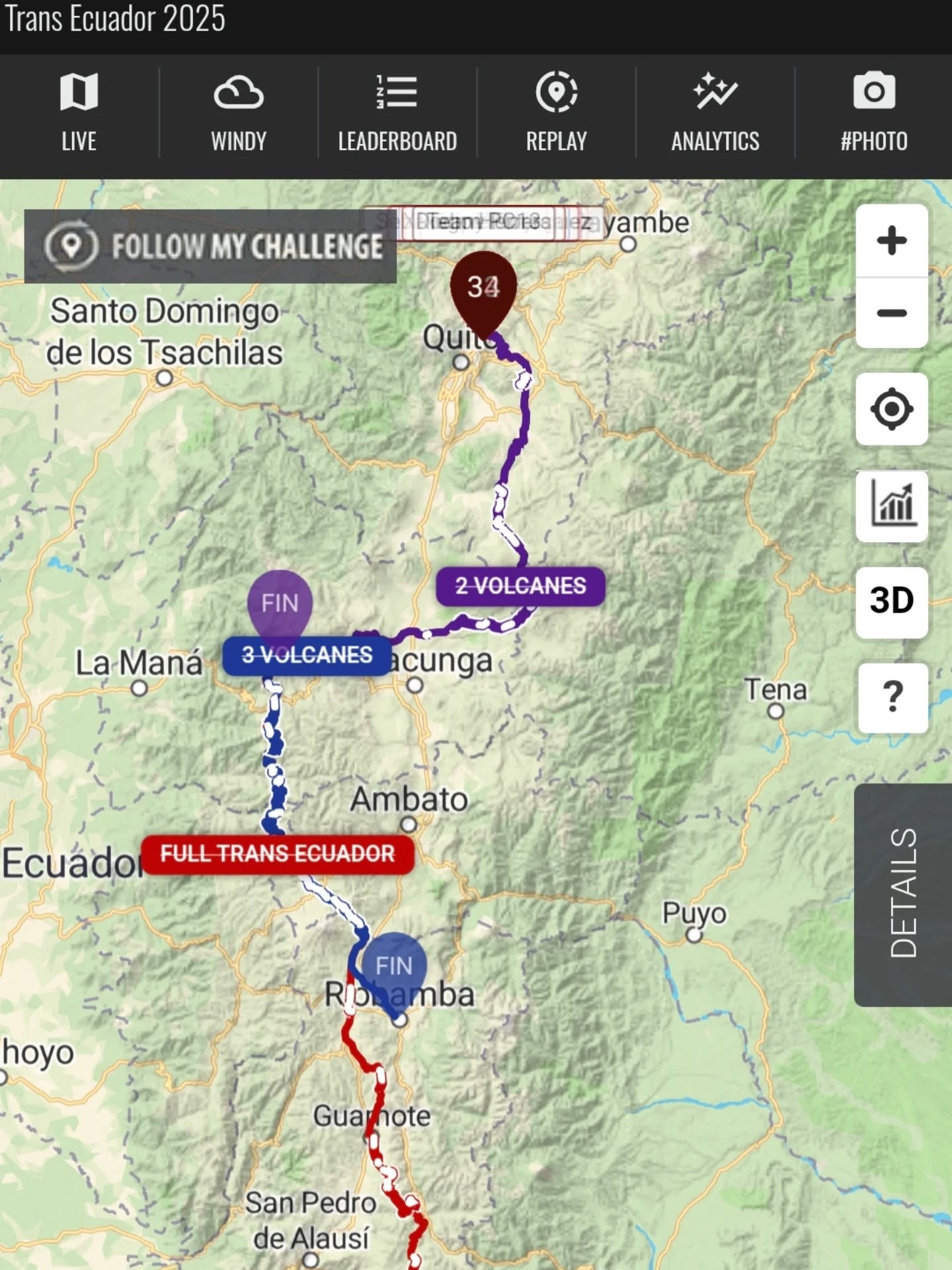 Seguimiento #transecuador #3volcanes #2volcanes
Para el seguimiento de este evento vamos a utilizar @fmchallenge . Por favor utilizar el siguiente link:
https://www.bikepackingecuador.com/live-tracking link bio 👆
Los corredores deben seguir los siguientes pasos:
1. Descargar al aplicación Follow My Challenge a su teléfono.
2. En la configuración de la App permitir que en todo momento la App pueda acceder a su ubicación.
3. Se recomienda usar modo "battery saver", pero NO "Modo Avión".
4. Utilizar el ID asignado en la lista de corredores para configurar la App. Encuentra la lista de corredores en el link de nuestra dio. El ID transecuador# 👆 .
5. Ajustar la frecuencia a 600. Esto significa que cada 10 min el teléfono va a mandar la señal de ubicación a la aplicación. Por lo tanto cuando lleguen a la meta deben permanecer al menos 10min para asegurarse de que el teléfono y la aplicación registren su llegada. El registro de llegada a la meta es solo responsabilidad del corredor y la única manera de hacerlo es con el teléfono y la aplicación en funcionamiento. Es decir deben tener batería y datos. No se olviden del "Power Bank".
Evento gracias a:
@shimanoecuador
@styrkr.ec
@outlife_ec
@bodega.producciones
@crepesywafflesec
@azuliarandanos
@audaxtraining
@andresbermeofitness
@ggraphics_ec
@deportistasaotronivel
@carnicoslacomarca
@castellicycling
@sidi_ecuador
@pirelli_cycling
@toscana.alimentos
@bodega.producciones
@elcafecitoquito
@pendientemedia
@canelofoods
@dodabike