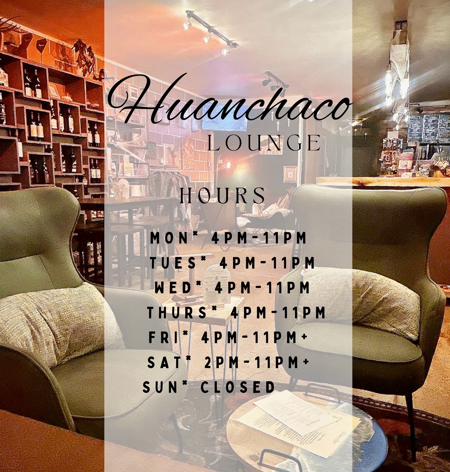 Huanchaco lounge new hours ✨