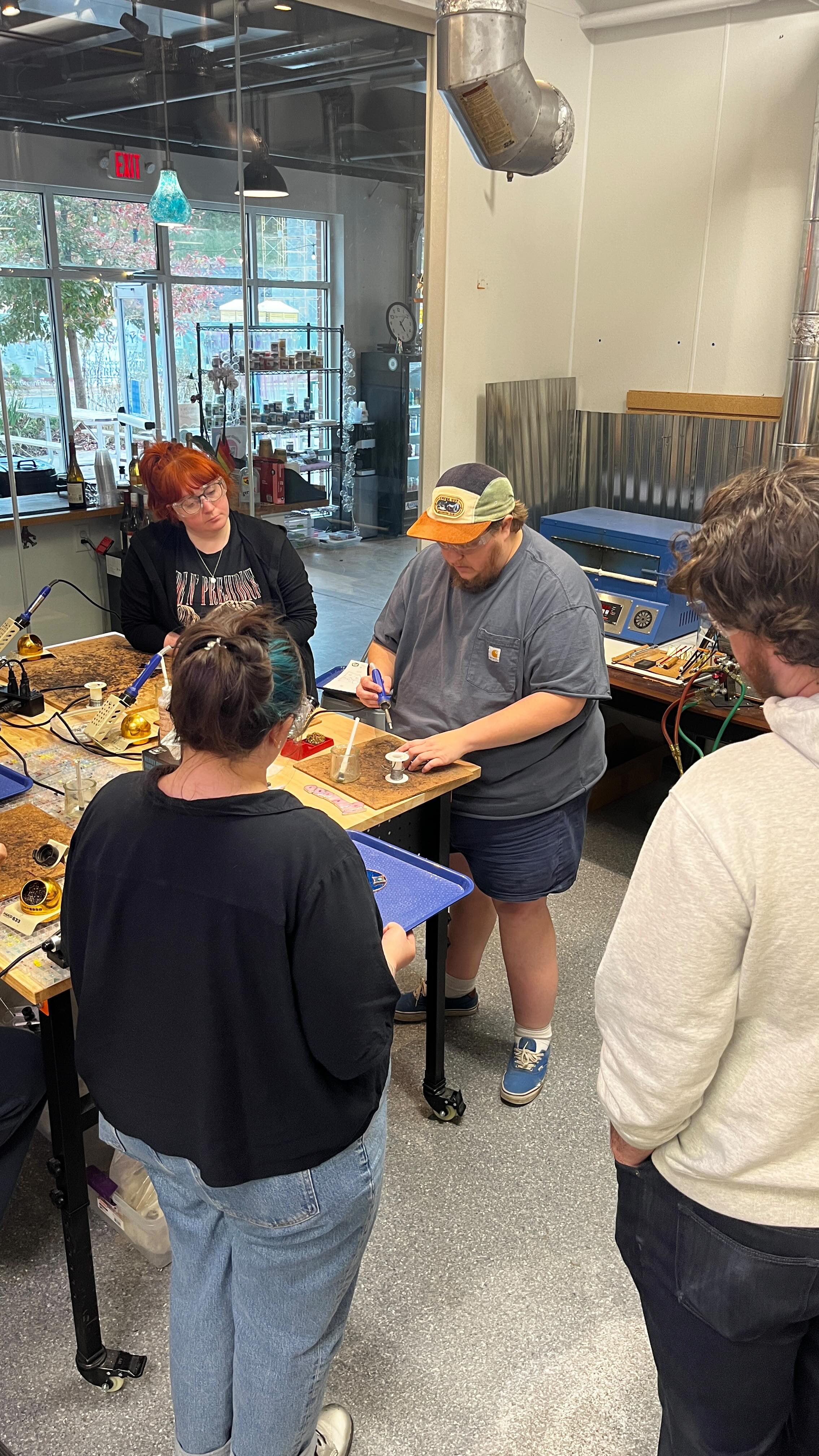 SO excited my videos are reaching people in the triangle area! These are some scenes from our last class at @sayitwithglass and a little info about what you can expect should you sign up! Our December class is posted now - November is officially already full! 🥰 The link in my bio will take you right there! 🩷 #stainedglassartist #stainedglassart #stainedglass #stainedglassstudio #carrboro #carrboronc #chapelhillnc #paigeboy