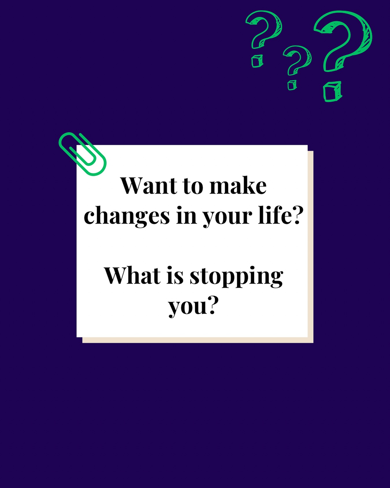 What’s holding you back from making those positive changes? Have you thought about it? What have you already tried?
Finding the right questions to unlock the answers that are right for you is what coaching is all about!
#coaching #yourlifeandwellnesscoach #personaldevelopmentcoach #mindset #change