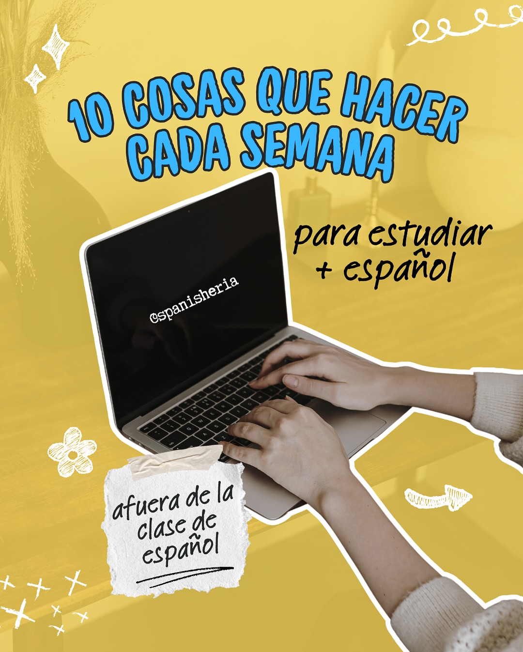 10 things you can do during the week to learn Spanish outside of your Spanish class 🧩🫵
Spoiler: no necesitas más tiempo, solo pequeñas acciones semanales.
No es hacerlo perfecto.
Es hacer 𝐮𝐧 𝐩𝐨𝐪𝐮𝐢𝐭𝐨.
¿Cuáles ya haces o recomiendas tú? Estoy leyendo 👇
#AprenderEspañol #EspañolParaExtranjeros #DatoLingüístico #LenguaEspañola #EspañolPasoAPaso #EspañolEnContexto #VocabularioEnEspañol #FrasesEnEspañol #GramáticaEspañola #EspañolCotidiano #HablemosEspañol #MejorarMiEspañol #EspañolParaTodos #DatoCuriosoEnEspañol #EspañolReal #LearnSpanish #SpanishForBeginners #SpanishTips #SpanishLanguage #SpanishLearner #SpanishTeacher #LanguageLearning #PolyglotCommunity #StudySpanish #SpanishPractice #SlowSpanish #LanguageExchange #BilingualGoals #SpanishDaily #SpanishChallenge