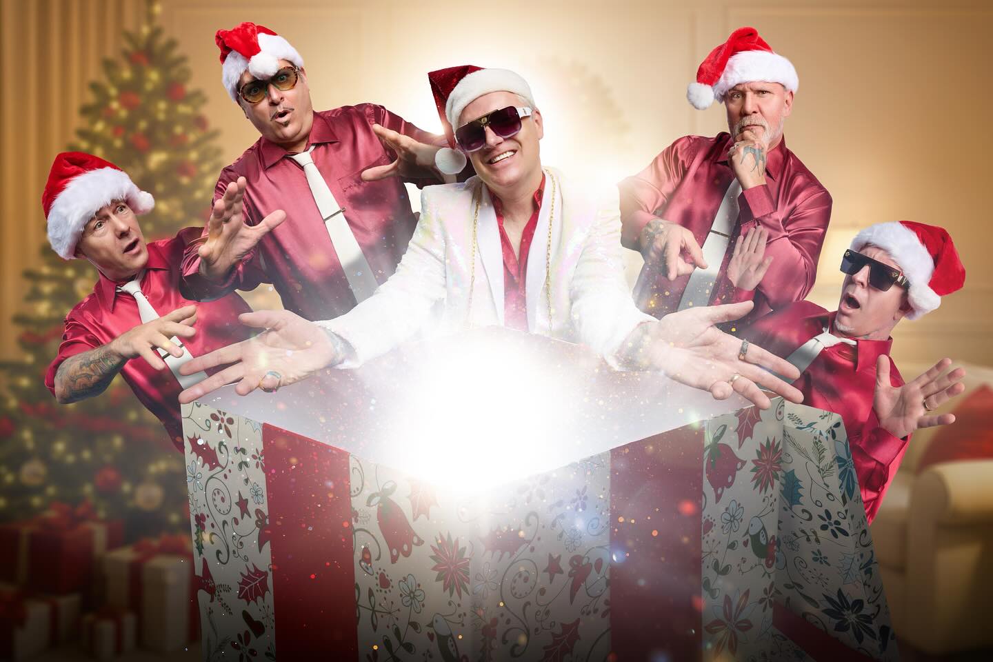 Spike And The Gimme Gimmes are spreading holiday cheer in true Gimmes fashion! The band is hitting the road this winter to celebrate the release of their brand-new single, “All I Want For Christmas Is You.”
The track, out on November 21st on Fat Wreck Chords, will be available as a limited-edition red flexi disc, tucked inside a spectacular 2026 calendar and available digitally guaranteed to keep fans in the ho-ho-ho spirit all year long.
Tour dates:
November 28: The Catalyst – Santa Cruz, CA
November 29: Ace of Spades – Sacramento, CA
November 30: The UC Theatre – Berkeley, CA
December 1: Fremont Theatre – San Luis Obispo, CA
December 3: The Van Buren – Phoenix, AZ
December 4: Brooklyn Bowl – Las Vegas, NV
December 5: House of Blues – Anaheim, CA
December 6: The Observatory North Park – San Diego, CA
December 9: Electric Bristol – Bristol, United Kingdom
December 10: KK’s Steel Mill – Wolverhampton, United Kingdom
December 11: Manchester Academy 2 – Manchester, United Kingdom
December 13: Limelight – Belfast, United Kingdom
December 14: Cyprus Avenue – Cork, Ireland
December 15: Opium – Dublin, Ireland
December 17: Glasgow Garage – Glasgow, United Kingdom
December 19: Rock City – Nottingham, United Kingdom
December 20: Electric Ballroom – London, United Kingdom Photo by: @spectaclephoto