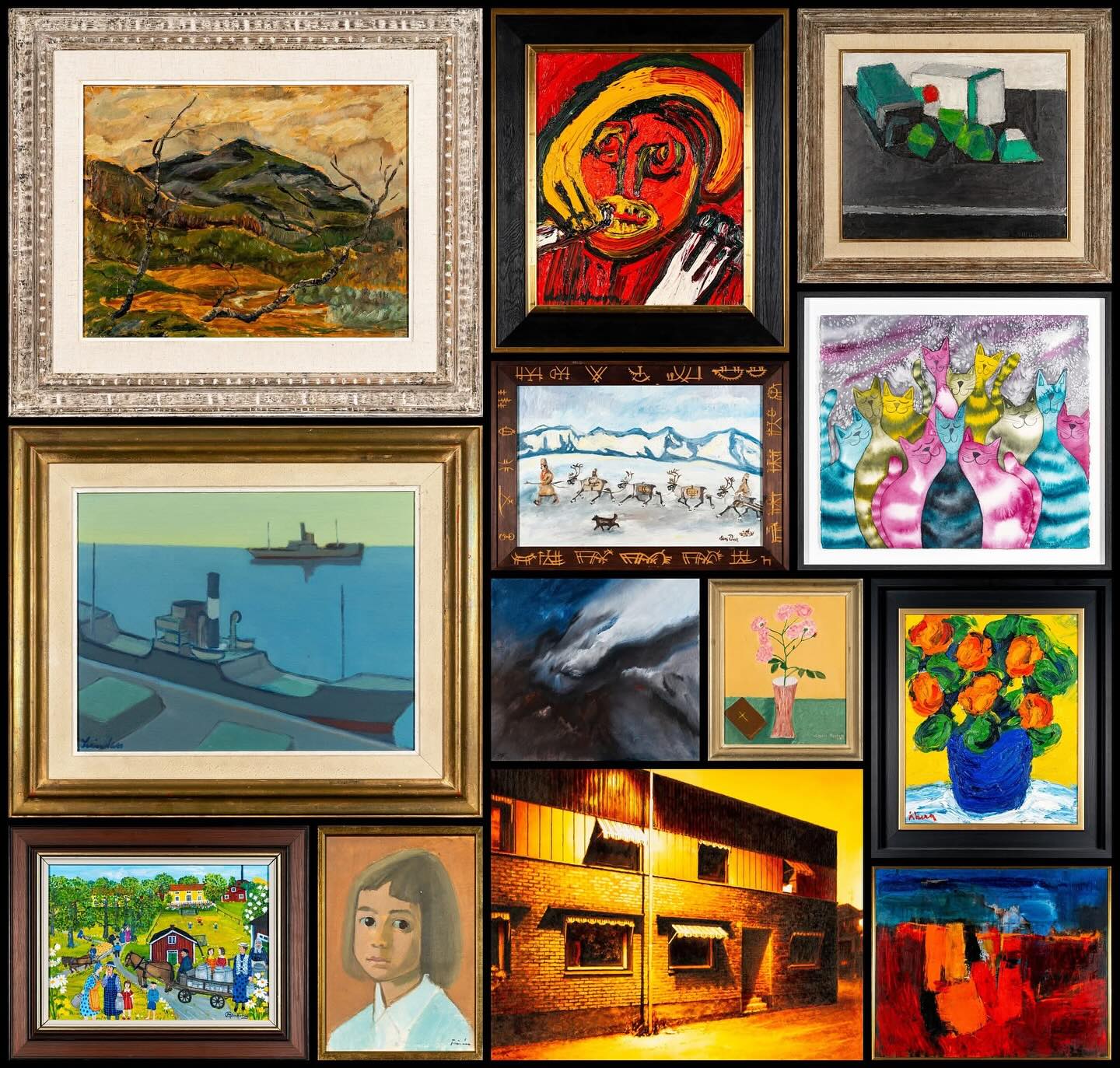 Tema-auktion Norrlandskonstnärer!
För första gången presenterar Norrlands Auktionsverk stolt en temaauktion helt tillägnad våra norrländska konstnärer – en hyllning till det rika och mångfacetterade konstliv som vuxit fram i våra nordliga landskap. Auktionen omfattar 246 originalverk från konstnärer med anknytning till Norrland.
Du är även välkommen att besöka vårt visningsrum på Formvägen 3 i Umeå där samtliga verk visas i sin helhet inför auktionen.
Alla föremål i denna tema-auktion klubbas den 16e november 2025.