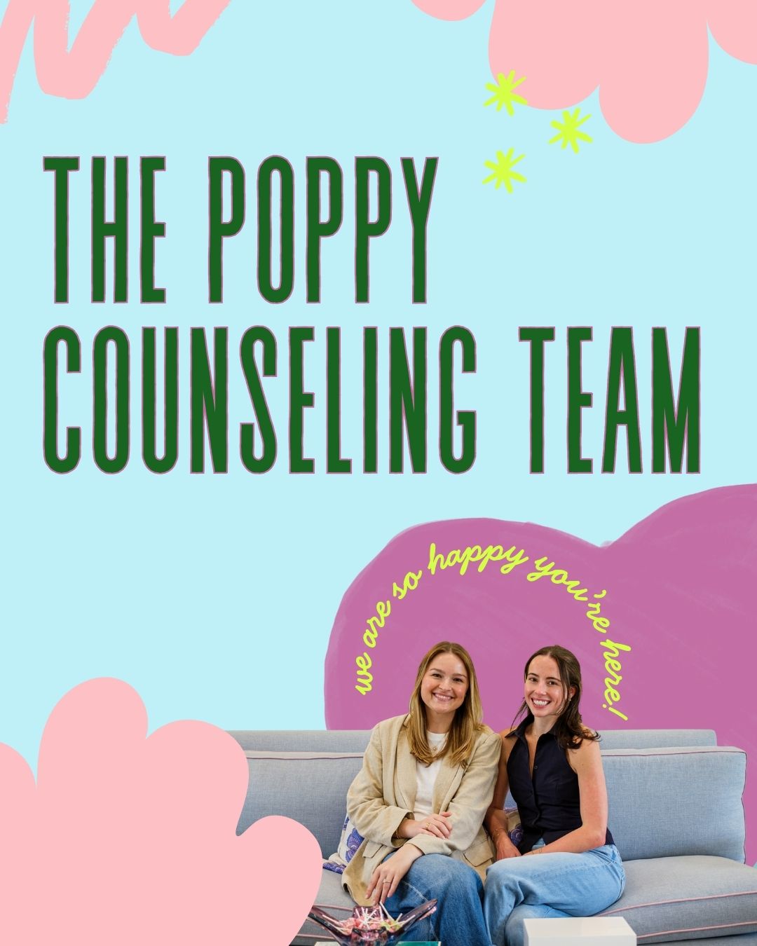 Hey there, new friends! 👋 It’s been a while since we said hello. We’re Meredith & Bailey, the team behind Poppy Counseling.
We created Poppy as a space where you can feel safe, seen, and supported.
If you or someone you care about is looking for therapy, reach out through our website or call us to schedule a free 15-minute consultation. Let’s start the conversation.
#PoppyCounseling #dallascounselor #MentalHealthMatters