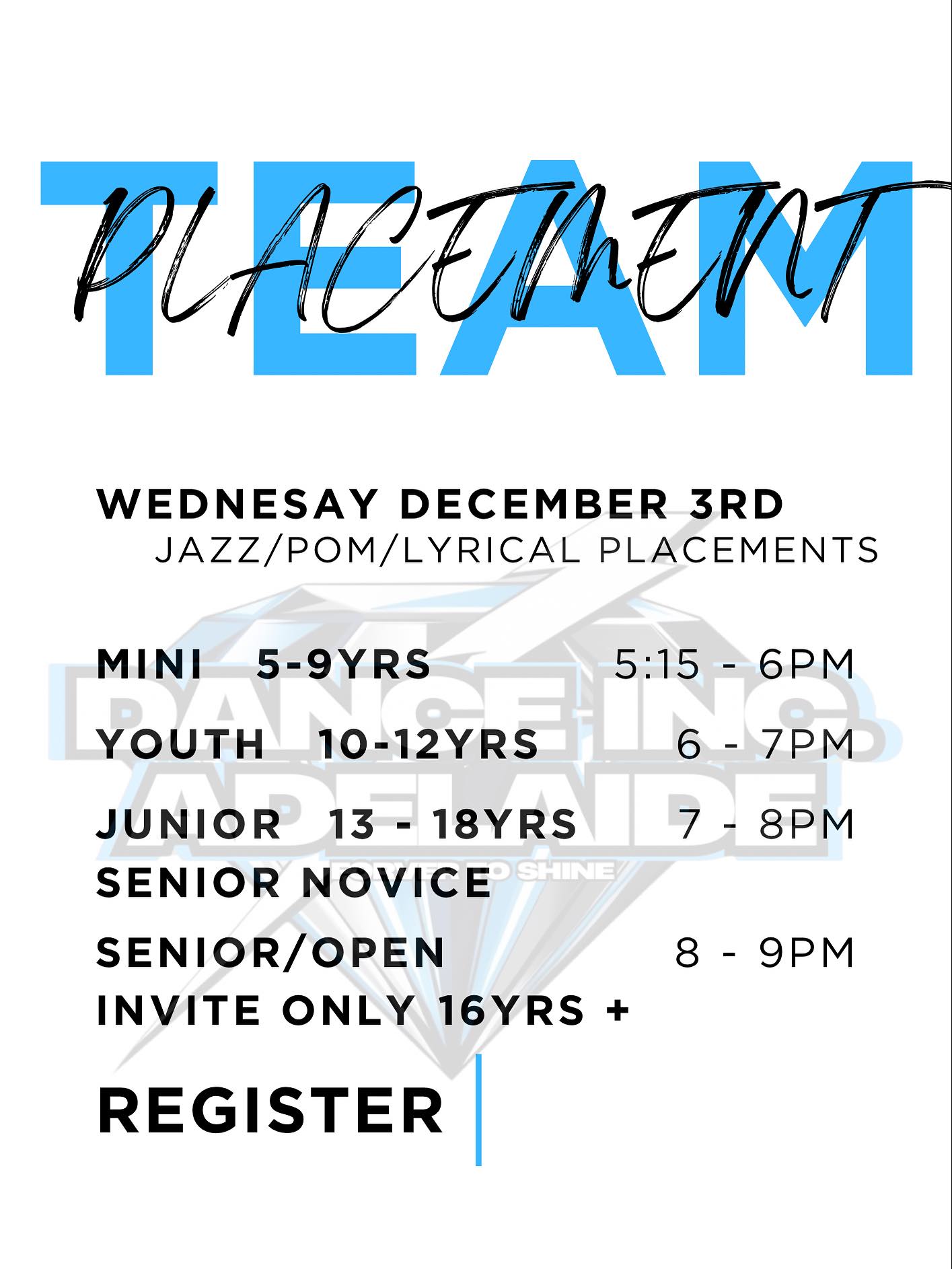 💎 Jazz/Pom/Lyrical Team Placements - Wednesday 3rd December💎 👉🏼 swipe to see our projected team list!
Our 2026 pack is here, and we can’t wait to welcome you!💙 Dance Inc. Is the place to be with plenty of spots available for all ages & abilities 💎
If you are ready to be apart of something incredible 👉🏼 click here to register for our info pack - https://www.danceincadelaide.com/forms or click the link in our bio!
Let’s make 2026 our best season yet! we hope you are as excited as we are 🎉💙 Email admin@danceinc.biz with any questions