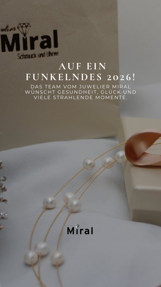 🥂 Auf ein funkelndes 2026!
Das Team vom Juwelier Miral wünscht Gesundheit, Glück und viele strahlende Momente im neuen Jahr. Wir freuen uns auf ein weiteres Jahr voller schöner Begegnungen in Vegesack! ✨🎉
#BremenNord #Vegesack #Schmuckgeschäft #JuwelierBremen #SchmuckBremen #JuwelierMiral