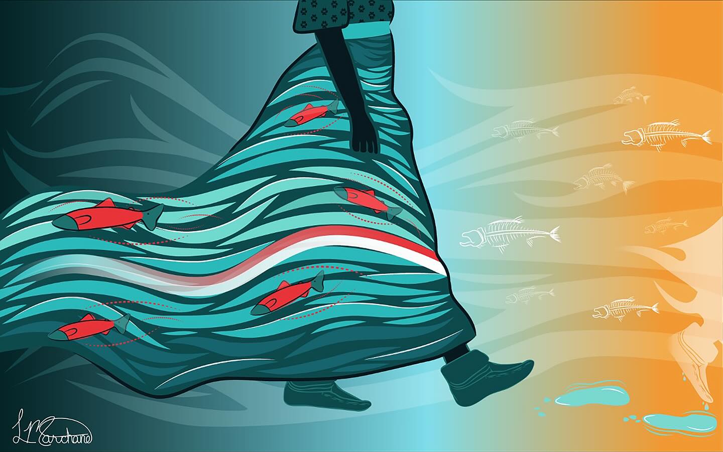 A newly published (!!) collaborative study led by lab alumni Kirsten Bradford upholds Indigenous salmon stream caretaking knowledge and restoration, bringing together conversations with Indigenous experts as well as existing papers and reports.
Focusing on the relationships, rights, and responsibilities of Indigenous People with their salmon kin, the paper describes eight stream caretaking practices and three case studies of contemporary Indigenous restoration.
“This paper shares some of the ways that Indigenous Peoples take care of their salmon systems. These stream caretaking practices and protocols range from moving rocks and boulders for spawning habitats to returning salmon bones back to the river and moving fertilized eggs”, says Kirsten.
“These ideas and practices from our ancestors continue to be passed on today through many generations of learning and doing. My hope is that this paper will reawaken some of this ancestral knowledge”, says co-author Kii’iljuus Barbara Wilson, Haida elder and adjunct professor at the Centre of the Indigenous Fisheries at UBC.
This study was led by Kirsten during her MSc with the lab and the Aquatic Research Cooperative. The collaborative team included twelve Indigenous and non-indigenous scholars. The practices in the paper were thoughtfully shared and supported by artwork by Syilx artist, Lauren Marchand.
Link in bio for the whole thing! 🌱🐟
.
.
.
#newpaper #restoration #indigenous #streams #caretaking #indigenousfisheries #fish #science