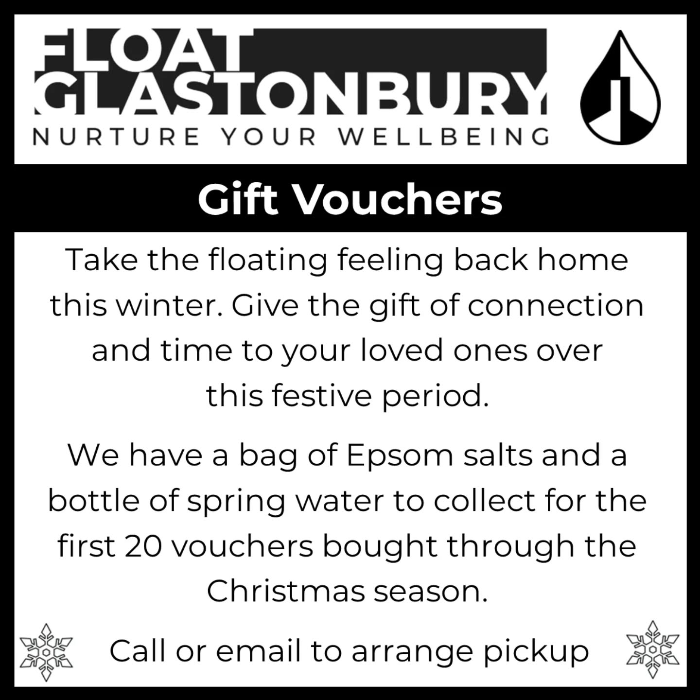It's that time of year again.... #festivefloating #giftcards #floatationtherapy #giftofpeace #giftideas