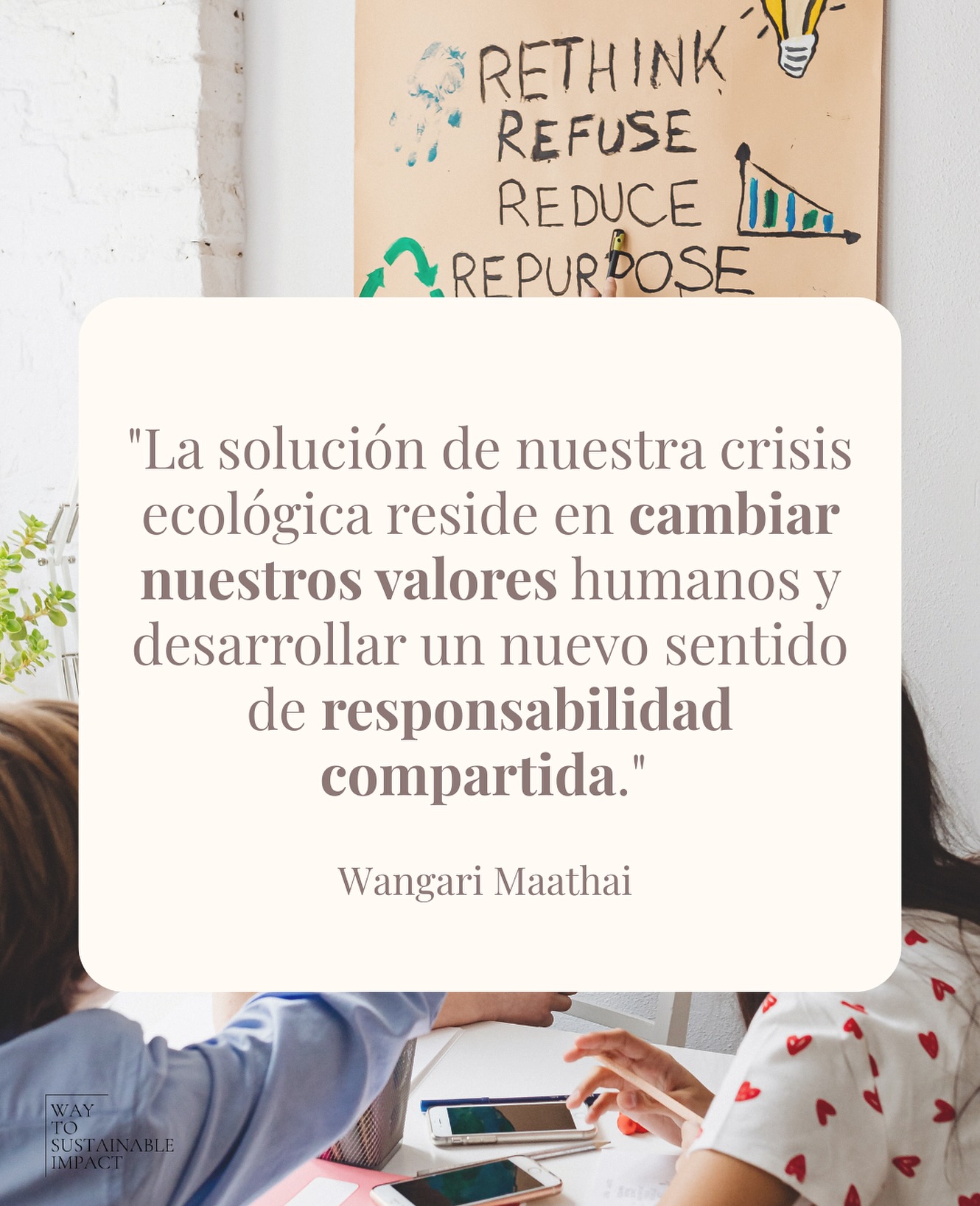 ✨ Cuidar del planeta empieza por cuidar nuestros valores.
La sostenibilidad no se logra solo con tecnología o políticas, sino con una transformación profunda en la forma en que entendemos nuestro vínculo con la Tierra y con los demás. 🌍💚
Cambiar nuestros hábitos es importante, pero cambiar nuestra manera de pensar es esencial.
Cada decisión —personal o colectiva— puede convertirse en un acto de responsabilidad compartida.
📖 “La solución de nuestra crisis ecológica reside en cambiar nuestros valores humanos y desarrollar un nuevo sentido de responsabilidad compartida.”
— Wangari Maathai
#Sostenibilidad #CambioCultural #ODS13 #ResponsabilidadCompartida #EducaciónAmbiental #WayToSustainableImpact