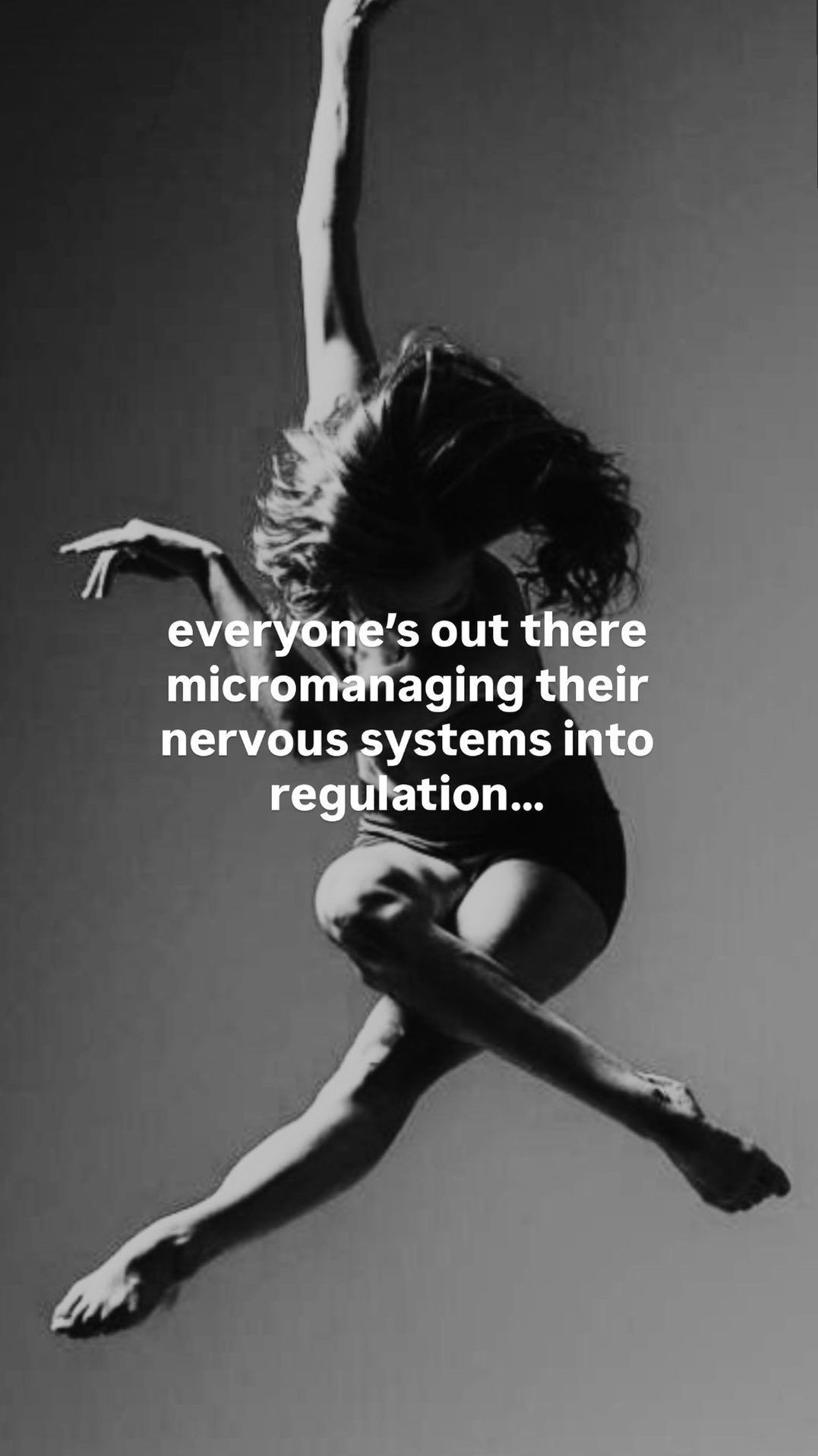 Yes, present-moment things we can’t control in our external environment are constantly dysregulating us:
Politics, the economy, war and g*noc*de, various narcissistic exes, family, parenting, trying to book an appointment with your GP - the list goes on.
AND it’s also true that while there will always be stressful things going on that we can’t control, a huge part of our RESPONSE to those circumstances (aside from systemic socioeconomic issues that we shouldn’t have to ‘put up with’), and whether or not we personally find them chronically dysregulating or not, lies in:
Our unique perception of the world
Our belief systems
Our unprocessed life experiences and historical stress responses
Our emotional-psycho-spiritual inner landscape
Aka — our subconscious.
And this is the part that not many take into account when it comes to nervous system regulation. But it’s the part that’s running 99% of our show and 99% of our stress responses.
But instead of looking there, we simply show up to our morning routine every day to keep the subconscious nice and still and contained.
Do the butterfly hugs when we feel it rousing with emotion.
And practice 4-7-8 breathing any time it shows signs of wanting to be expressed through a trigger.
At some point, the once necessary step in the healing journey becomes a prolonged manifestation of the control/suppression pattern that’s much easier to overlook because it can be labelled ‘wellness’ or ‘healing’.
Being able to regulate is a necessary and important skill that everyone should have access to, but if that’s all you’re doing at the expense of what might be driving the dysregulation underneath… it’s like sticking a plaster over a cut for the rest of your life.
You might need a plaster for a bit to help the healing process but at some point you have to take off the protection and give it some air.
————
#somatics #somatichealing #somaticcoaching #somaticpractice #stressrelease #stressmanagement #nervoussystem #nervoussystemhealing #nervoussystemregulation #nervoussystemreset #emotionalhealing #emotionalhealth