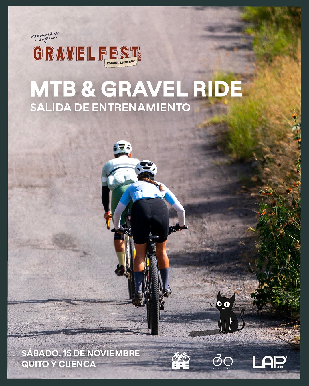 El Gravelfest está cada vez más cerca y nos preparamos en Quito y Cuenca.
Este sábado salimos desde @setecientos.cc como entrenamiento y desde @lap.ccc para reconocer una parte de la ruta.
Ven con tu bicicleta de gravel o MTB! Todos bienvenidos.
#lapccc #gravelfest1025 #gravel #mtb #bikepacking