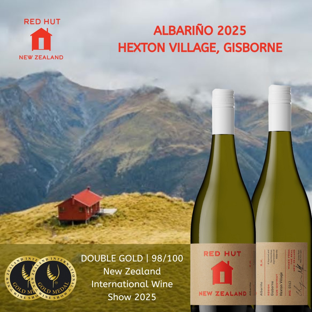 Red Hut Albariño has just taken Double Gold at the New Zealand International Wine Awards! ✨
Fresh, zesty, and award-winning – the perfect Albariño for seafood nights, sunny afternoons, or just treating yourself.
Don’t just take our word for it – taste the award-winning wine yourself!
Grab your bottle today.
#NextBigThing #albariño #nzalbariño #NZIWS2025 #hextonvillage #doublegold #newrelease #singlevineyard #greatoutdoors #gisbornwine #gisbornealbarino