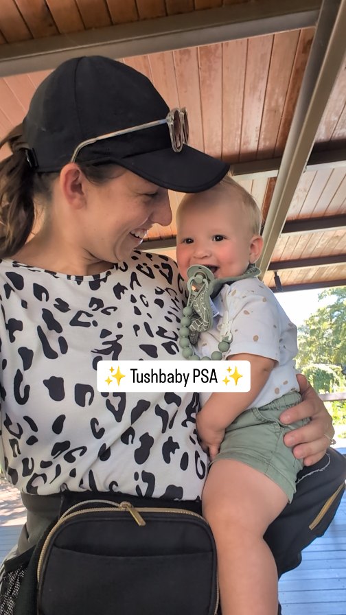 ✨ Tushbaby PSA ✨
This is your reminder to where your tushbaby high and tight!
When I first started using mine, I would get bruises on my hip and be sore if I wore it for too long. Once I realized the key was to wear it high on my torso, I could wear it for hours at a time! And comfortably too!!
Although marketed as a hip carrier, do not wear it around your hips. It is meant to be worn mid torso. It naturally starts to sink down to your lower torso and hips when carrying the weight of a baby.
Remember to use code: THEWANDERINGOLIVERS for 15% off!