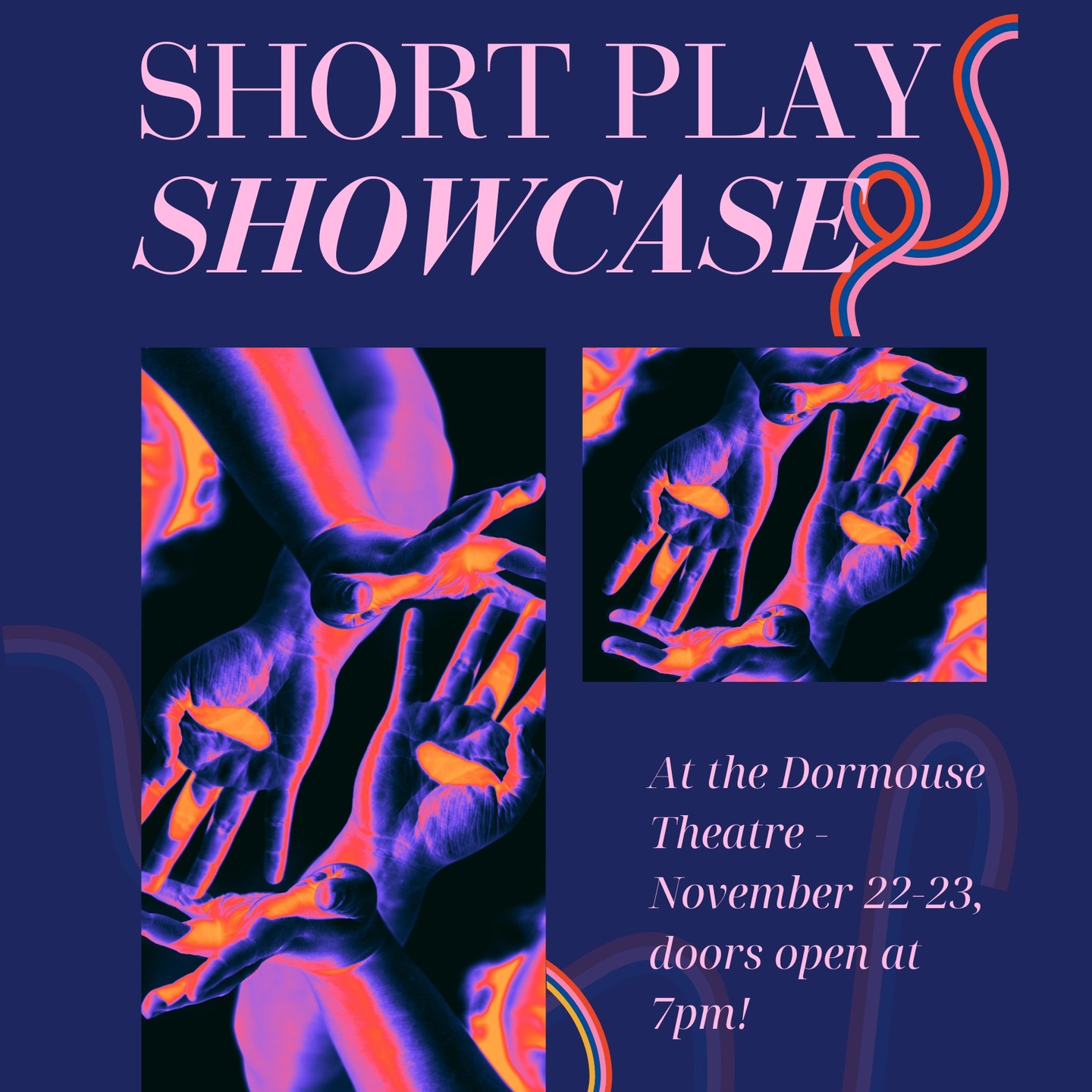 Join us for a Short Play Showcase featuring work from five playwrights, all current or former WMU students who are publishing writers. November 22nd and 23rd Doors at 7pm. Tickets are pay what you want and available at dormousetheatre.com
