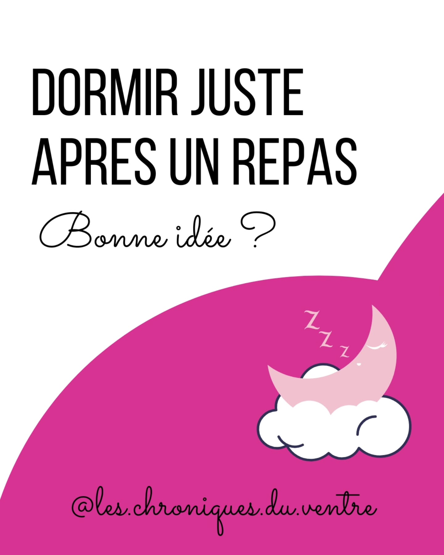 🤔
Je spoile : pas top !
Reco : 2 à 3h après le repas ✅
1️⃣ le reflux gastrique :
La cause du reflux est souvent posturale : se pencher après manger, s'allonger... Et donc dormir bah c'est pire !
➡️ Pourquoi ? :
ça ralentit la vidange gastrique et quand ça stagne, ça peut remonter par pression sur le sphincter œsophagien.
2️⃣ le sommeil :
On parle ici du dîner.
La digestion c'est le jour, pas la nuit.
➡️ Pourquoi ?
Tout ce qui perturbe le rythme circadien va à l'encontre de notre physiologie. La nuit, on n'utilise pas les mêmes compétences et la digestion n'en fait pas partie, dommage.
💡 Et si c'est une sieste :
Une micro-sieste, semi-allongée alors pour éviter le reflux vu en 1️⃣ voire une petite marche digestive, c'est ce qu'on va voir juste après...
3️⃣ La glycémie :
Quand on mange, surtout un repas glucidique (féculents, sucres), notre glycémie augmente, c'est normal mais parfois, selon le repas, ça augmente vite et rapidement...
💡Avec une petite marche digestive, les glucides ingurgités sont redirigés vers les muscles, entrent dans la cellule grâce à l'insuline qui "ouvre la porte" et hop, ils vont entrer dans le métabolisme énergétique. C'est quand même mieux de les utiliser que de les stocker en trop grande quantité 😅
#somleil #sizste #alimentationsomleil #rgo #refluxgastrique
#alimentationsaine #alimentation #troublesdigestifs #transit #nutrition #dietetique #malauventre #douleursventre #microbiote #intestin #douleursventre #douleursintestinales #digestion #dietetique #nutritionfodmaps
——————————————————
Céline Bernard
🙋♀️Nutritionniste-Diététicienne diplômée
Micronutritionniste, approche fonctionnelle
🦠Spécialisée en troubles digestifs
RDV sur ➡️ Chroniquesduventre.fr.