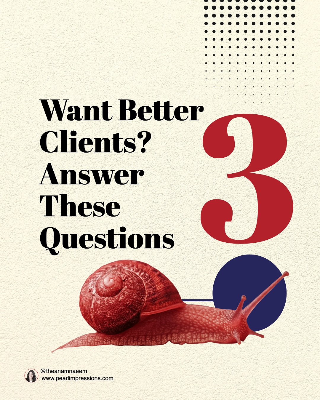 These 3 questions completely changed my business:
1️⃣ What’s my dream client’s biggest problem?
2️⃣ What result are they craving most?
3️⃣ What’s their realistic budget?
When I finally sat down and answered these honestly, every discovery call became smoother and my inbox stopped filling up with people who weren’t ready.
🫵 Now it’s your turn — grab a pen, answer these questions, and watch how it shifts your messaging.
Want to go deeper and fully map out your ideal client in just 7 days?
📥 DM me “CLIENTS” and I’ll send you my free mini workbook that helps you stop attracting the wrong clients fast
#idealclientavatar #theanamnaeem #dreamclient #brandstrategistforwomen #brandidentitycoach #brandswithpurpose