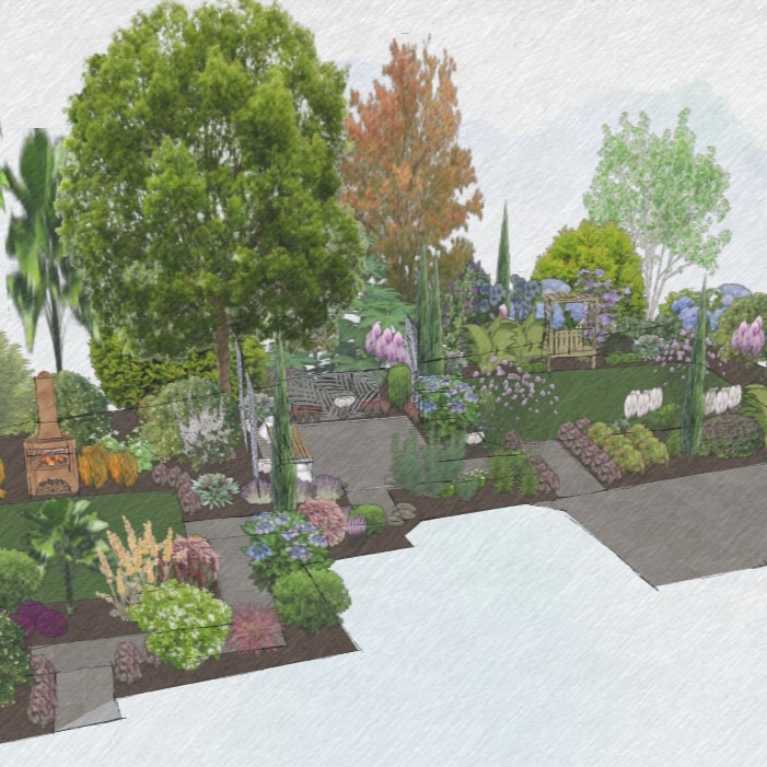 While most folks are putting their gardens to bed for winter, now is an excellent time to plan revisions to your garden planting. I've recently teamed up with @shootgardening to use their recently released @sketchup_official extension for garden designers to help support planting plans. In addition to making the process for visualising planting schemes more efficient, plant mood boards and care calendars are all synchronised, to help me work with clients on their ideal plant palette.