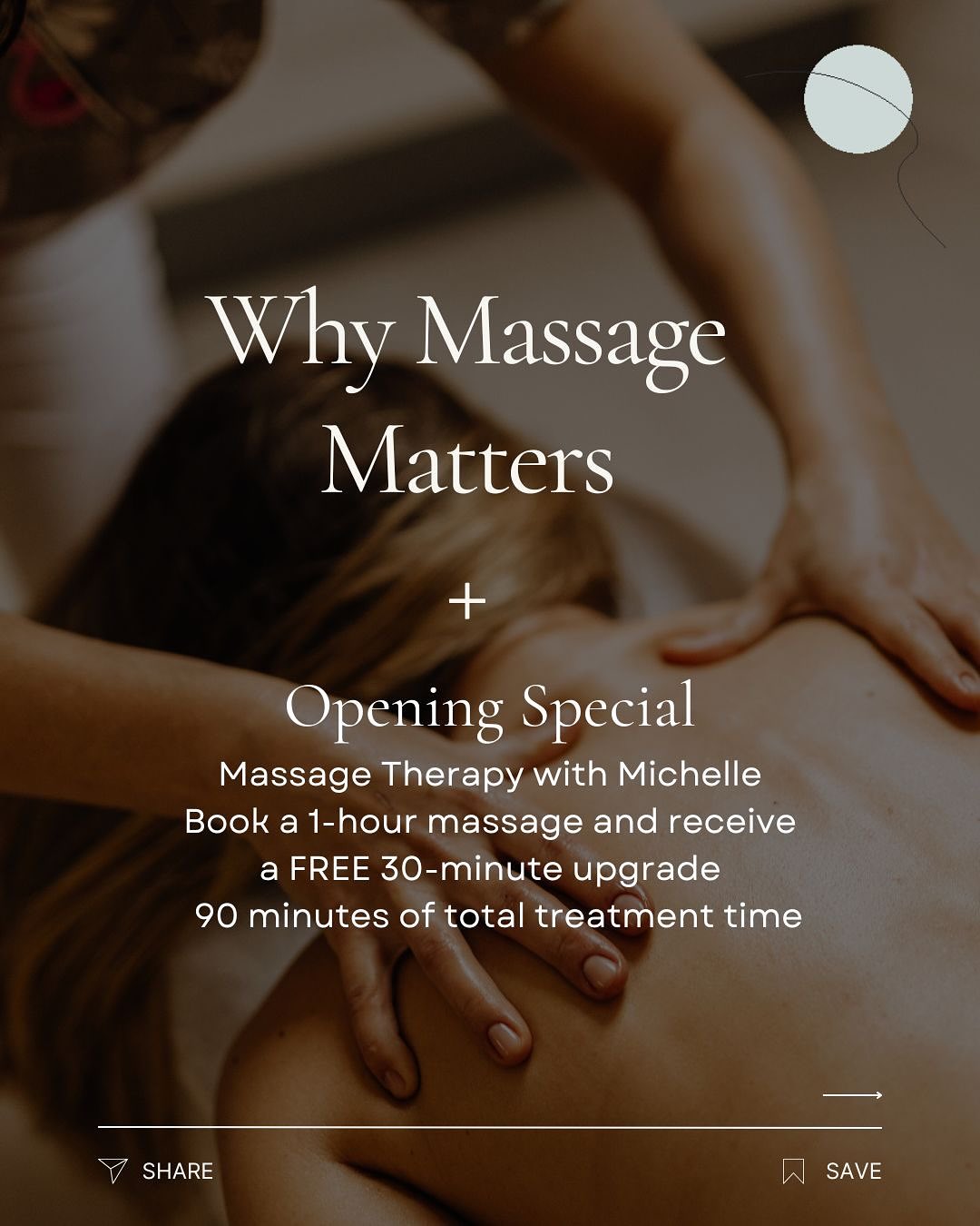 ✨ Opening Special — Massage Therapy with Michelle
To celebrate the opening of Ease Wellness, we’re offering a limited-time special:
💛 Book a 1-hour massage and receive a FREE 30-minute upgrade — that’s 90 minutes of total relaxation and care.
Massage therapy is more than a luxury — it’s a vital part of holistic wellness.
It can help to:
🌿 Release tension and muscle pain
🌿 Calm the nervous system and reduce stress
🌿 Improve circulation and sleep
🌿 Restore energy, balance, and mental clarity
Michelle offers Remedial, Deep Tissue, Relaxation, and Trigger Point Therapy, blending her expertise with intuition to support body, mind, and spirit.
💆♀️ Treat yourself (or someone you love) and experience the power of touch in our new Hurlstone Park healing space.
👉 Book now via the link in bio
#EaseWellness #MassageTherapy #OpeningSpecial #WellnessWithEase #RemedialMassage #HurlstoneParkCommunity #HolisticWellness #RelaxAndRestore