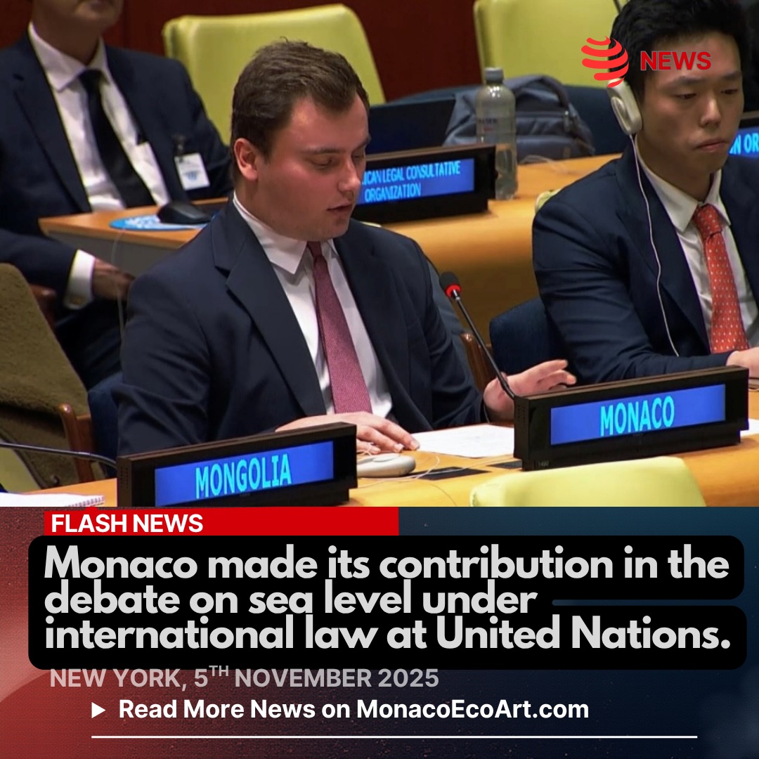 @mo.eco.com MonacoEcoArt.com #flash #news #sealevel #rise 🌊🌐Early this week, the Principality of Monaco made its contribution in the debate on sea level under #international #law through the official decegation to the United Nations led by H.E. Jérémie Adlerfligel, Third Secretary at the Permanent Mission to the United Nations ⚠️🌀 The diplomatic representative from Monaco reaffirmed the the Prince’s Government will to the fight against #climatechange, resulting from rising sea level, with potential severe consequences on coastal #communities with special regard to small island States in #development; thus, the urgent need to implement ambitious #mitigation and #adaptation measures 🧭💧 He also highlighted how #solidarity and international #cooperation can boost an effective outcome in terms of social, economic and legal shift towards a more sustainable #future, in the foosteps of the International Law Commission within the legal #framework established by the United Nations Convention on the Law of the Sea (UNCLOS), considered a key #regulatory tool related to the seas and oceans 🧊🫗 Climate change effects will be in the heart of the discussion at COP30 the 2025 United Nations Climate Change Conference which will be held in Belem (Amazonia, Brazil) from the 10th to the 21st November, ten years after the Paris Agreement 📸 Copyright: © Direction de la Communication @gvt_monaco – Layout and Contents: © MonacoEcoArt