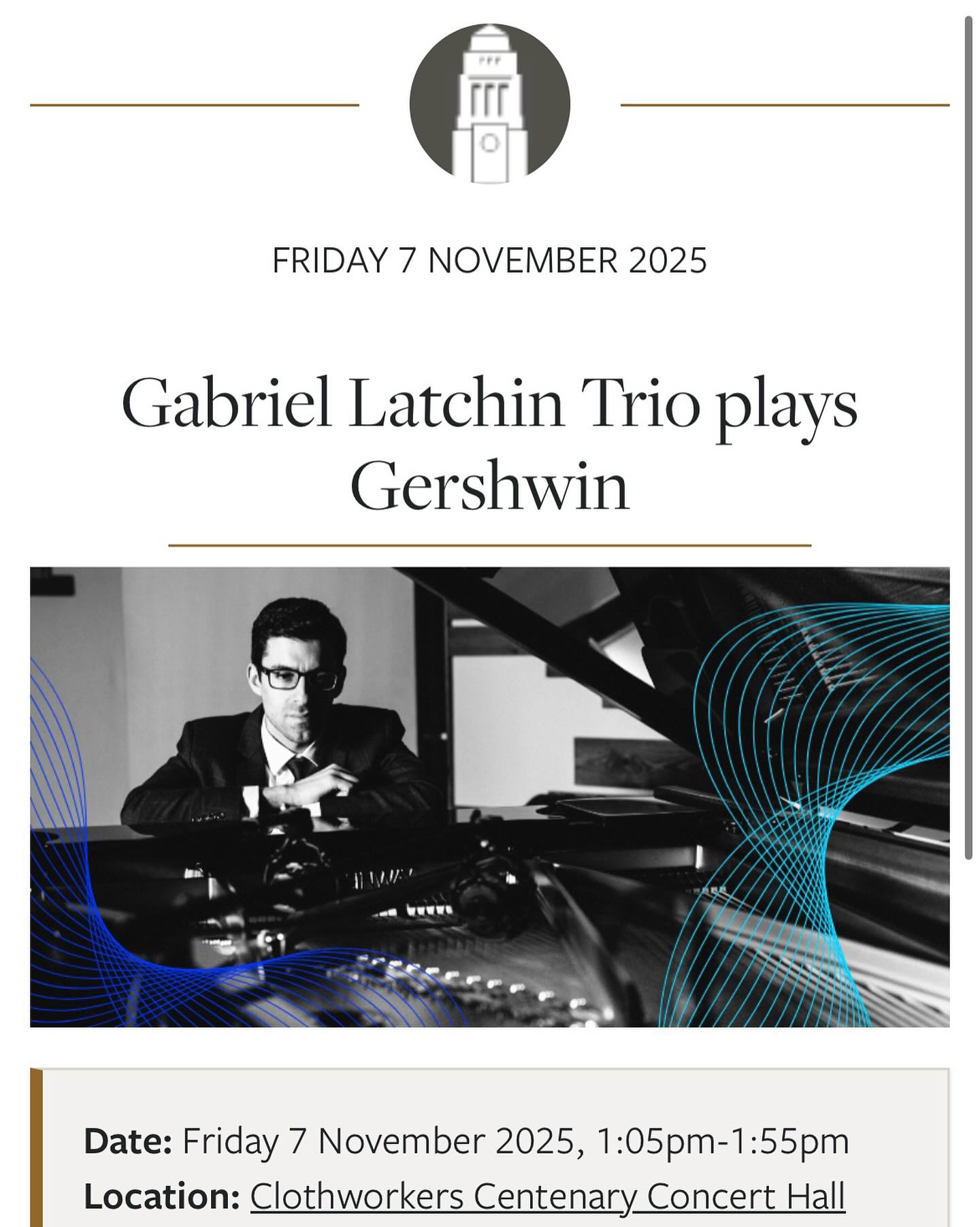 This Friday 7th Nov!⚡️
I’ll be bringing my trio to @universityofleeds @ccleeds1 to play an afternoon of jazz with the master talents Steve Brown & Jeremy Brown.
Workshop to follow- looking forward to meeting some of you there!
#jazztrio #pianojazz #jazzworkshop
