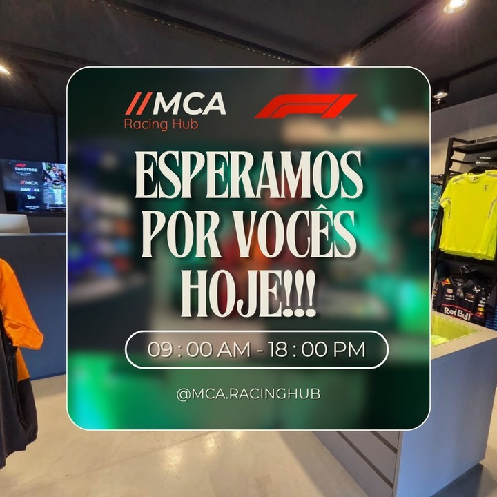 Acordamos em clima de F1! 🏎️⏰
Ainda não garantiu seu look e não sabe onde assistir ao Grande Prêmio de São Paulo? Vem pra MCA curtir esse momento com a gente e entrar no ritmo da corrida! 🏁🇧🇷
#F1 #GPSãoPaulo #Formula1 #Stake #NewEra