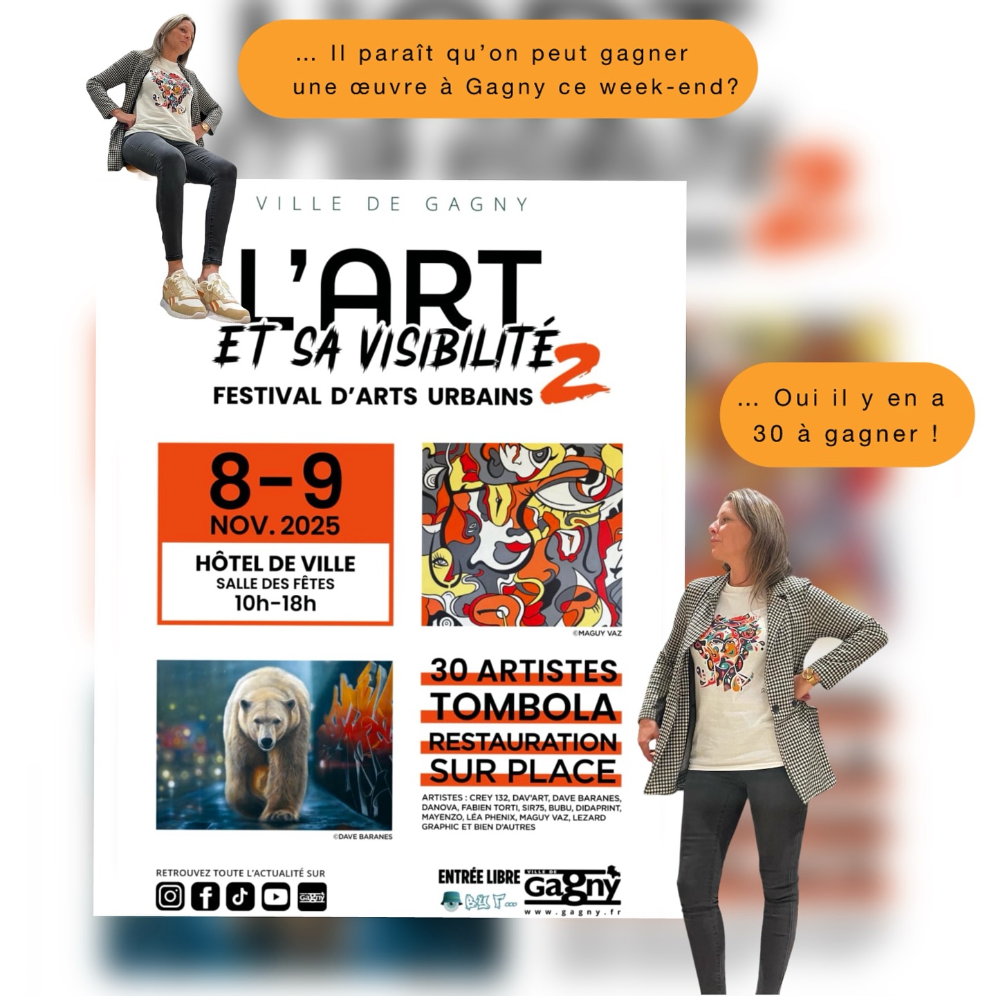 🎨 30 œuvres à gagner ce week-end ! ❤️
Tirage au sort dimanche après-midi 🤞🍀
@villedegagny
@fabientorti
•
•
#expo #gagny #artistes #exposition #salondart #50nuancesdemarguerite #maguyvaz