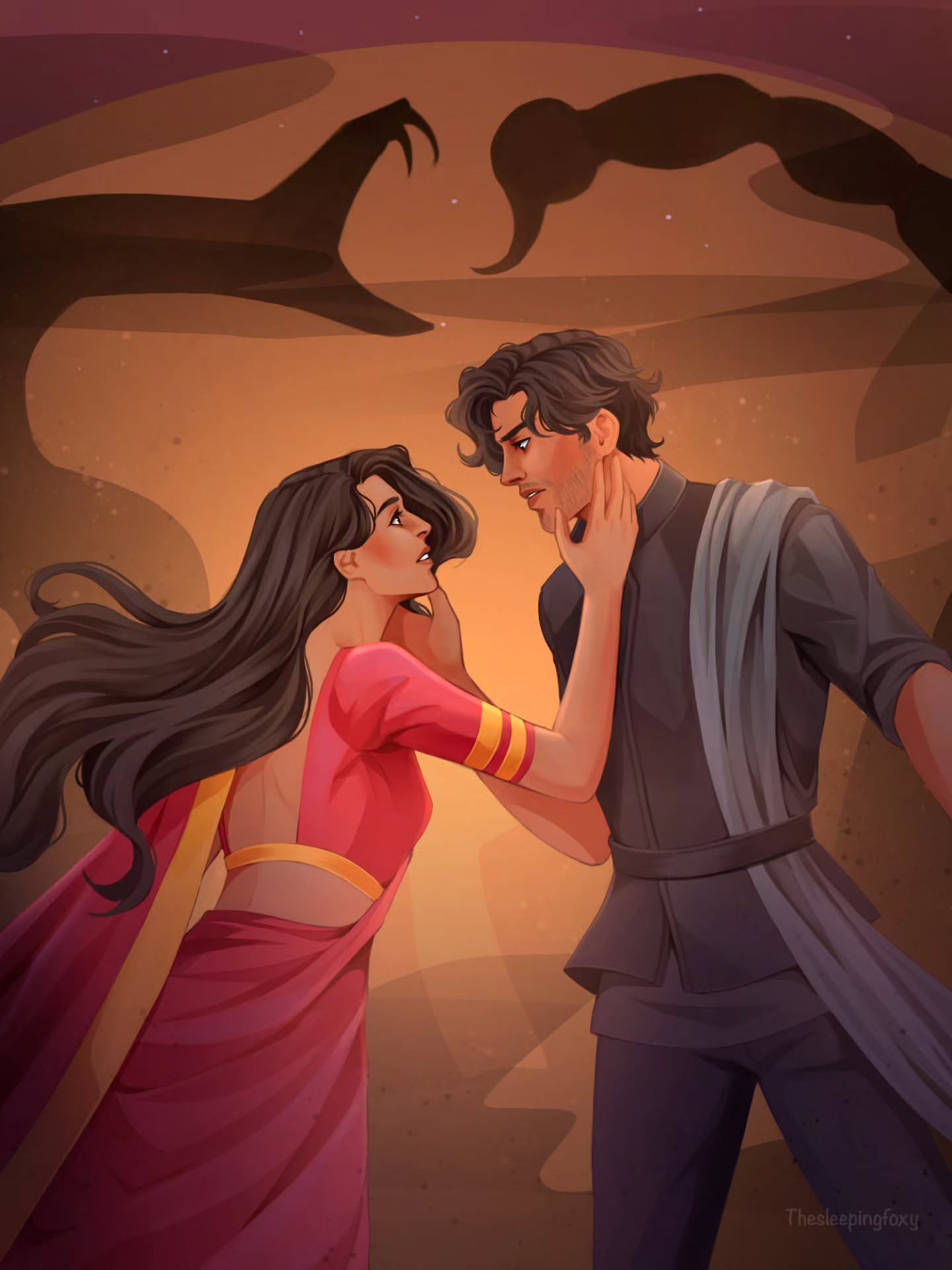 Commission for @menakawrites_ ✨🧡
#digitalart #illustration #bookart #artworks #artcommission #originalart #bookartist #bookstagram #fantasyart #characterart #characterdesign #romantasy #instaart