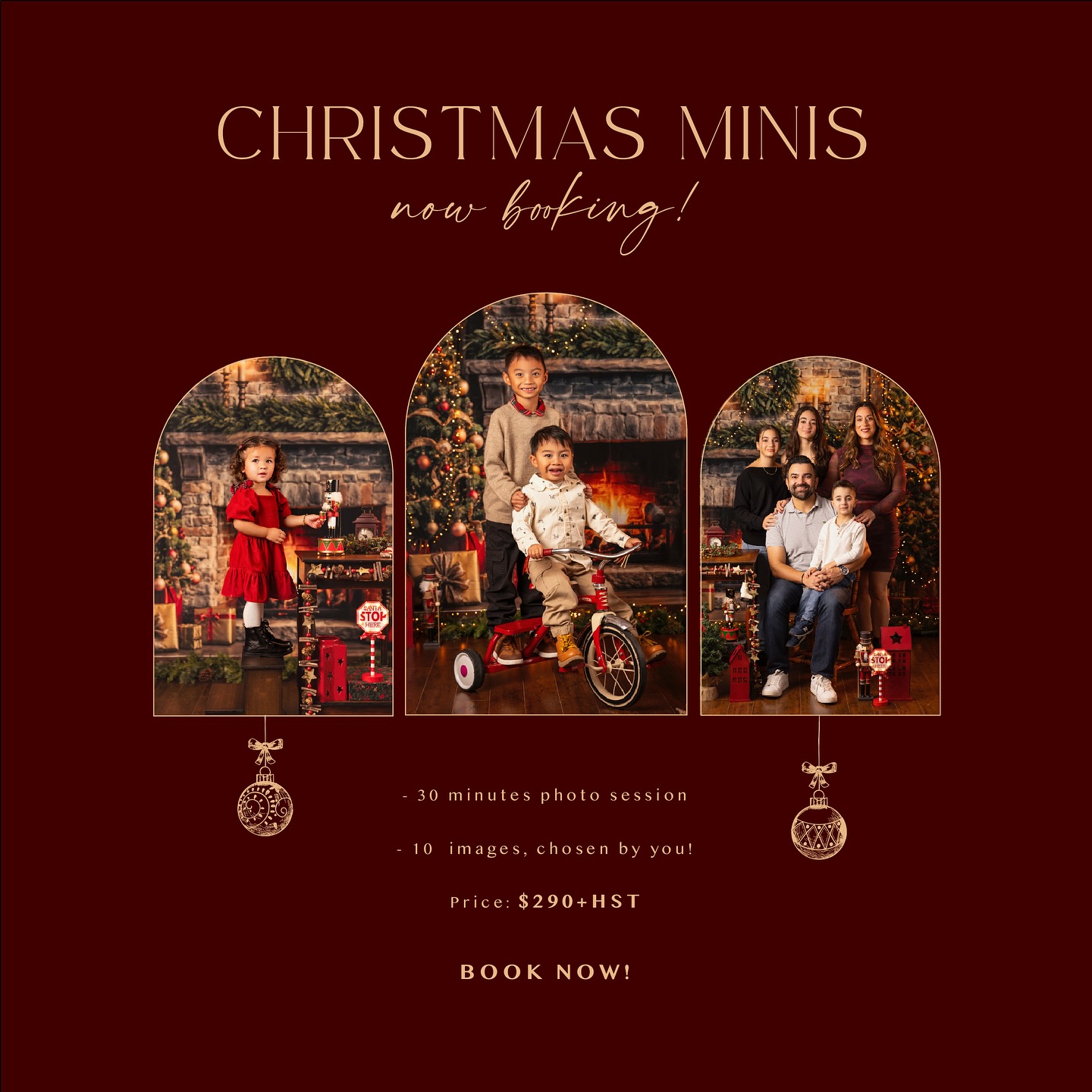 ๐2025 Christmas MINIS๐
๐ Experience the Magic of Christmas with VioletART Photography! ๐
โจ This isnโt just a photo session โ itโs nostalgia, beauty, and a memory to treasure forever. โจ
Step into a cozy, timeless Christmas setting filled with twinkling lights and the warmth of holiday traditions. These sessions are crafted to capture genuine emotions, candid laughter, and the wonder of the seasonโimages that feel like they belong in a classic Christmas storybook.
๐ธ Christmas Mini Session Includes:
โ 30 minutes of a beautifully styled photo experience
โ 10 hand-edited, high-quality images โ you choose your favourites
This year, give your family the gift of portraits that will last for generationsโimages filled with love, joy, and Christmas magic.
โจ Limited spots available โ book early!