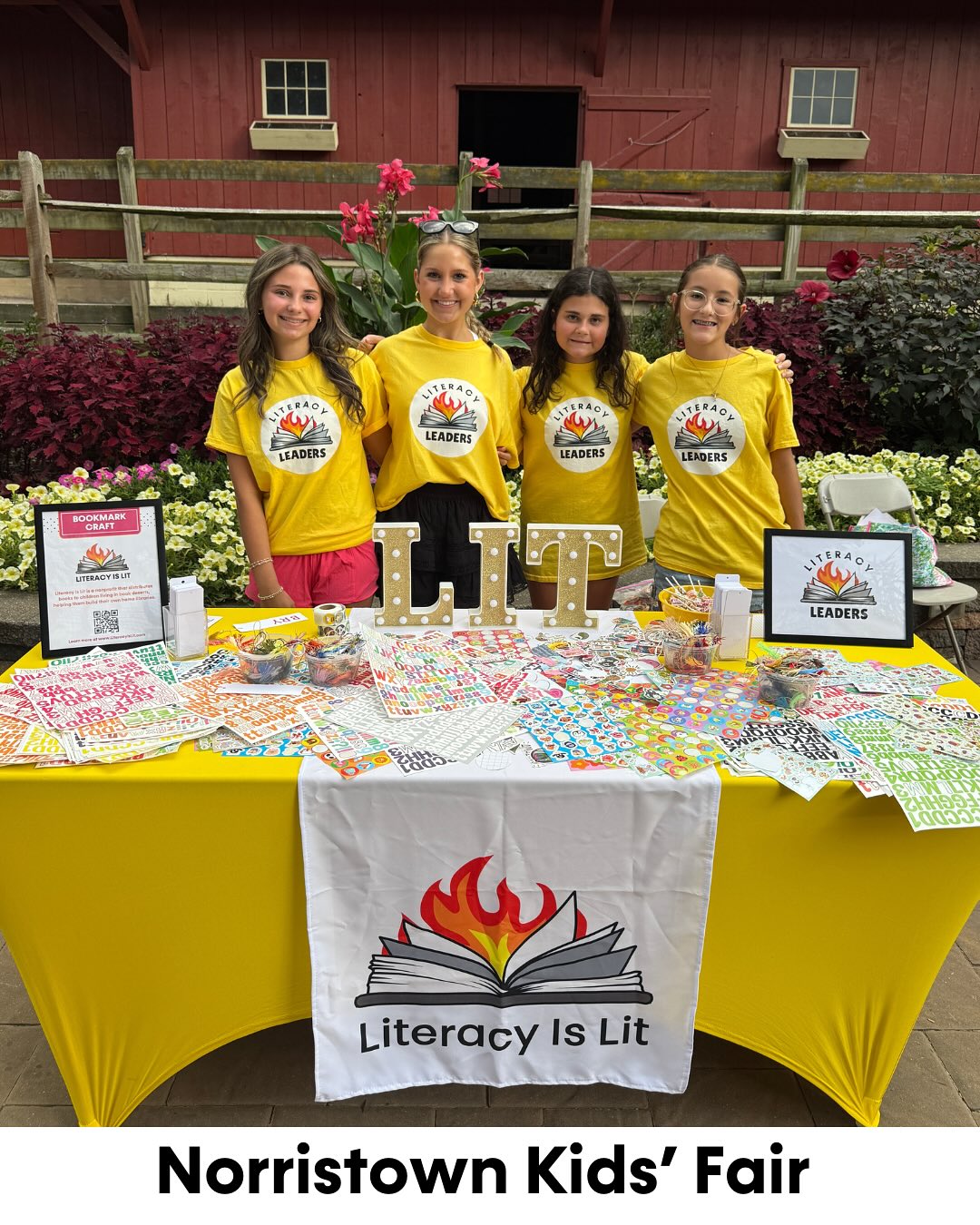 We had so much fun hosting a Literacy Is Lit table at Senator Cappelletti’s Kids’ Fair! 📚☺️
We loved leading a bookmark-making craft for the children of Norristown and connecting with community members. Thank you, Senator Cappelletti, for having us and for supporting literacy! 🧡 And thank you to Literacy Leaders Brynne, Lanie, and Tessie 🙌